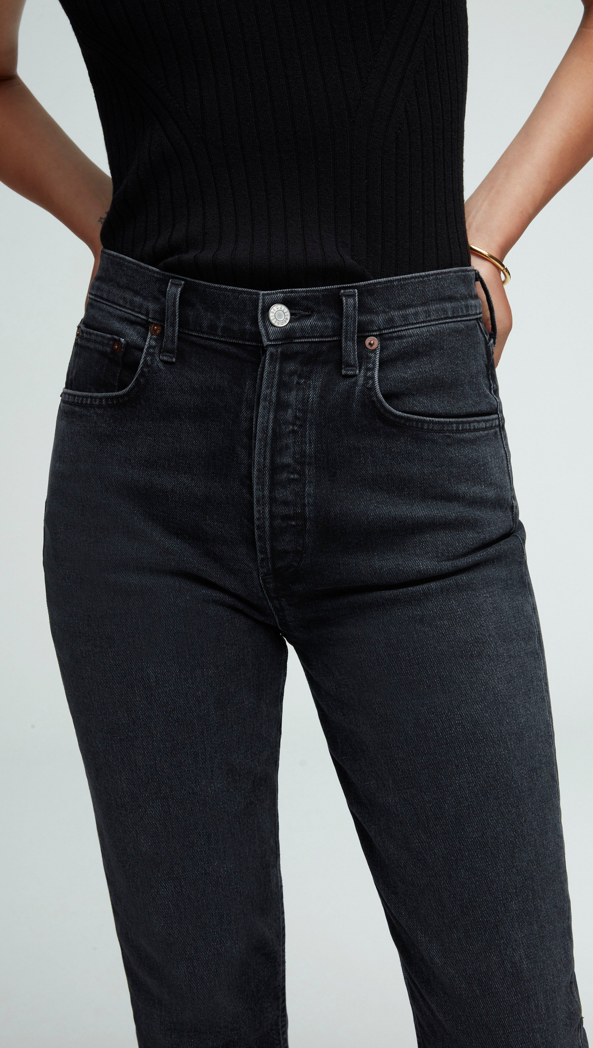 AGOLDE x Riley High Rise Straight Crop | Calculate - Image 3