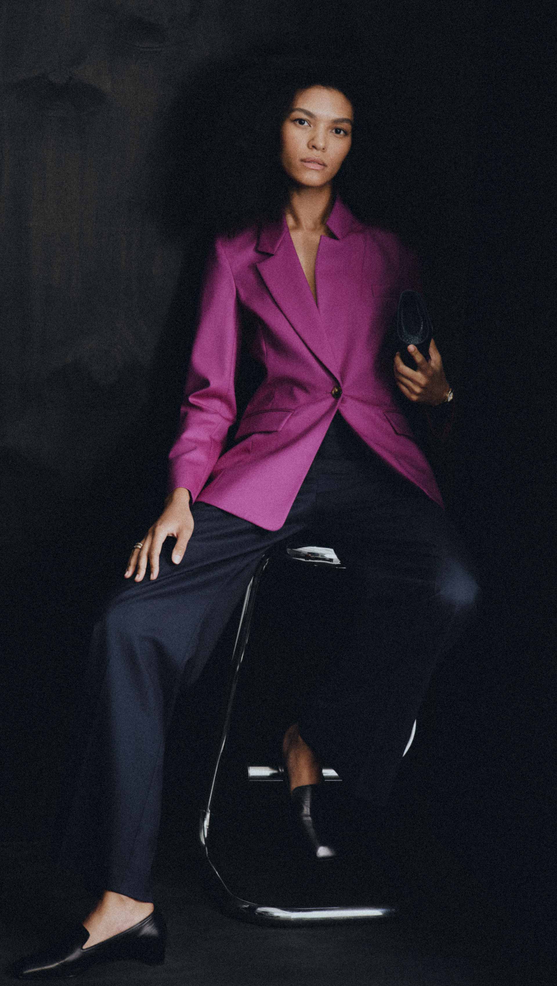 Astor Blazer in Seasonless Wool | Violet - Image 10