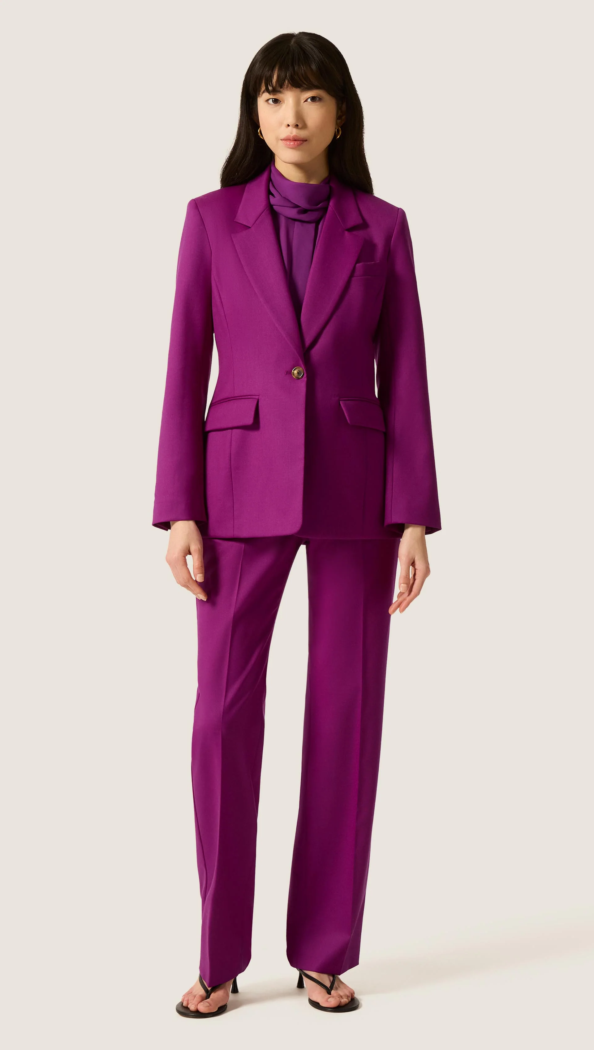 Astor Blazer in Seasonless Wool | Violet - Image 2
