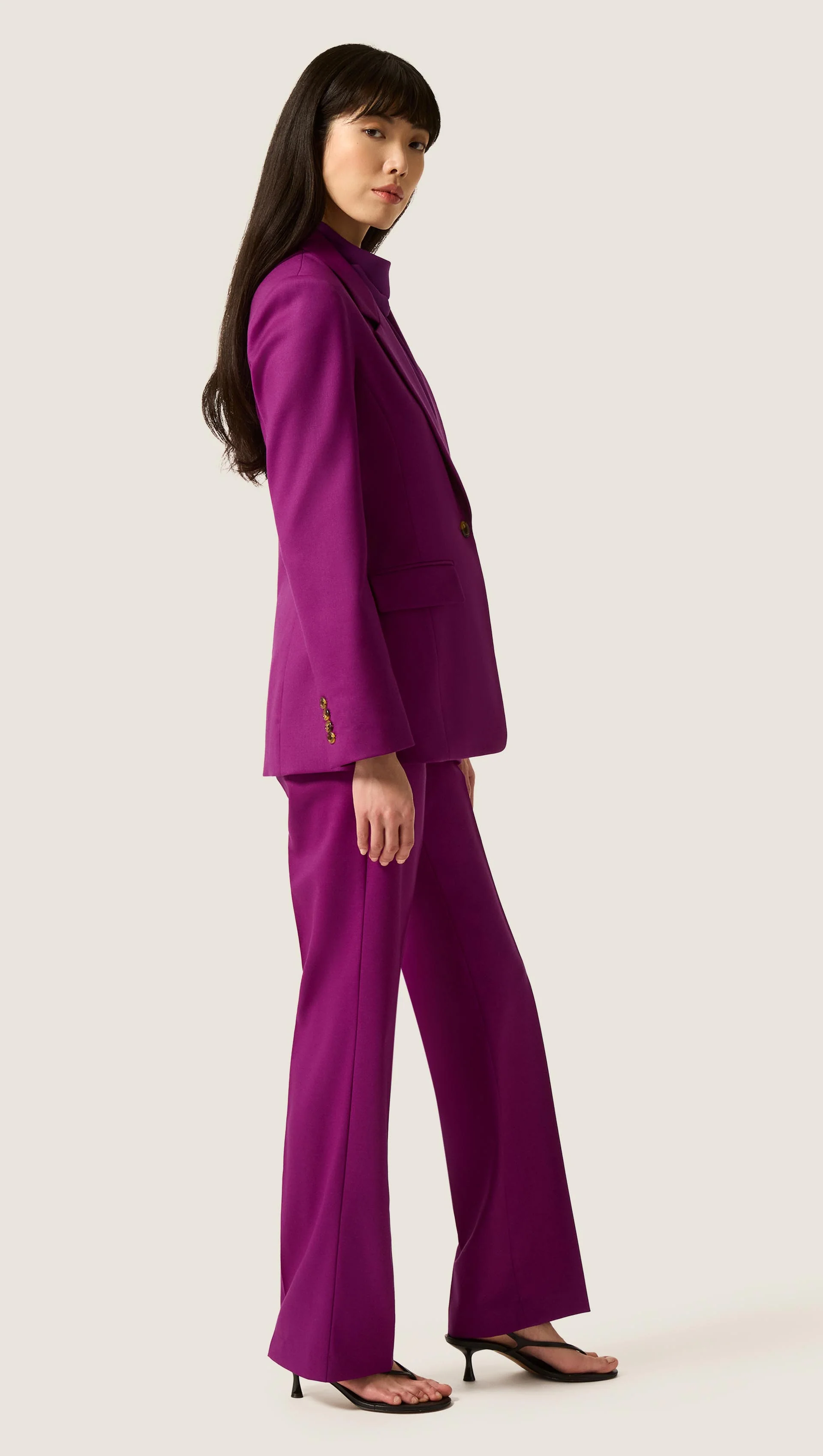 Astor Blazer in Seasonless Wool | Violet - Image 3