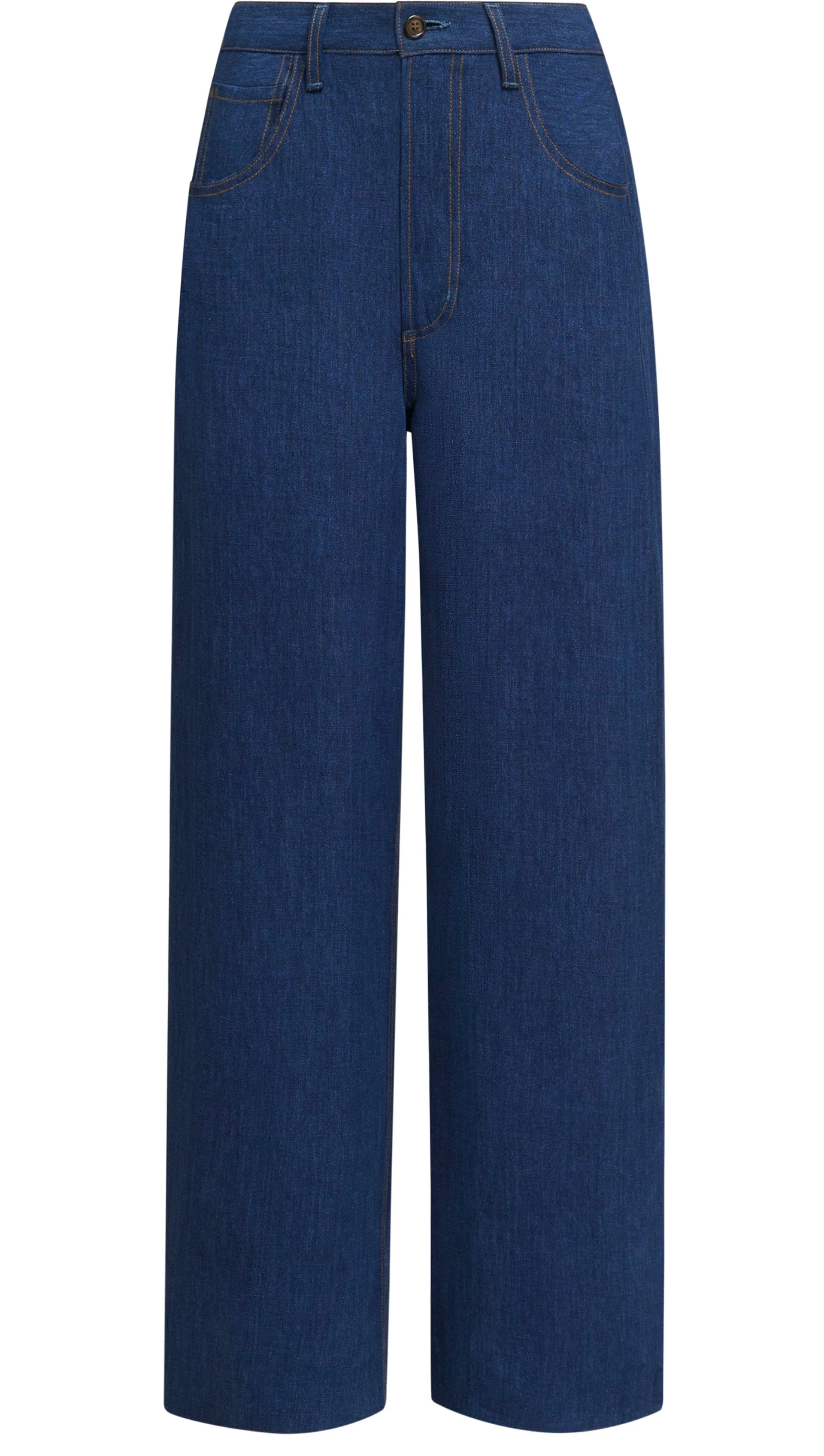 Ayla Baggy in Linen | Denim - Image 6
