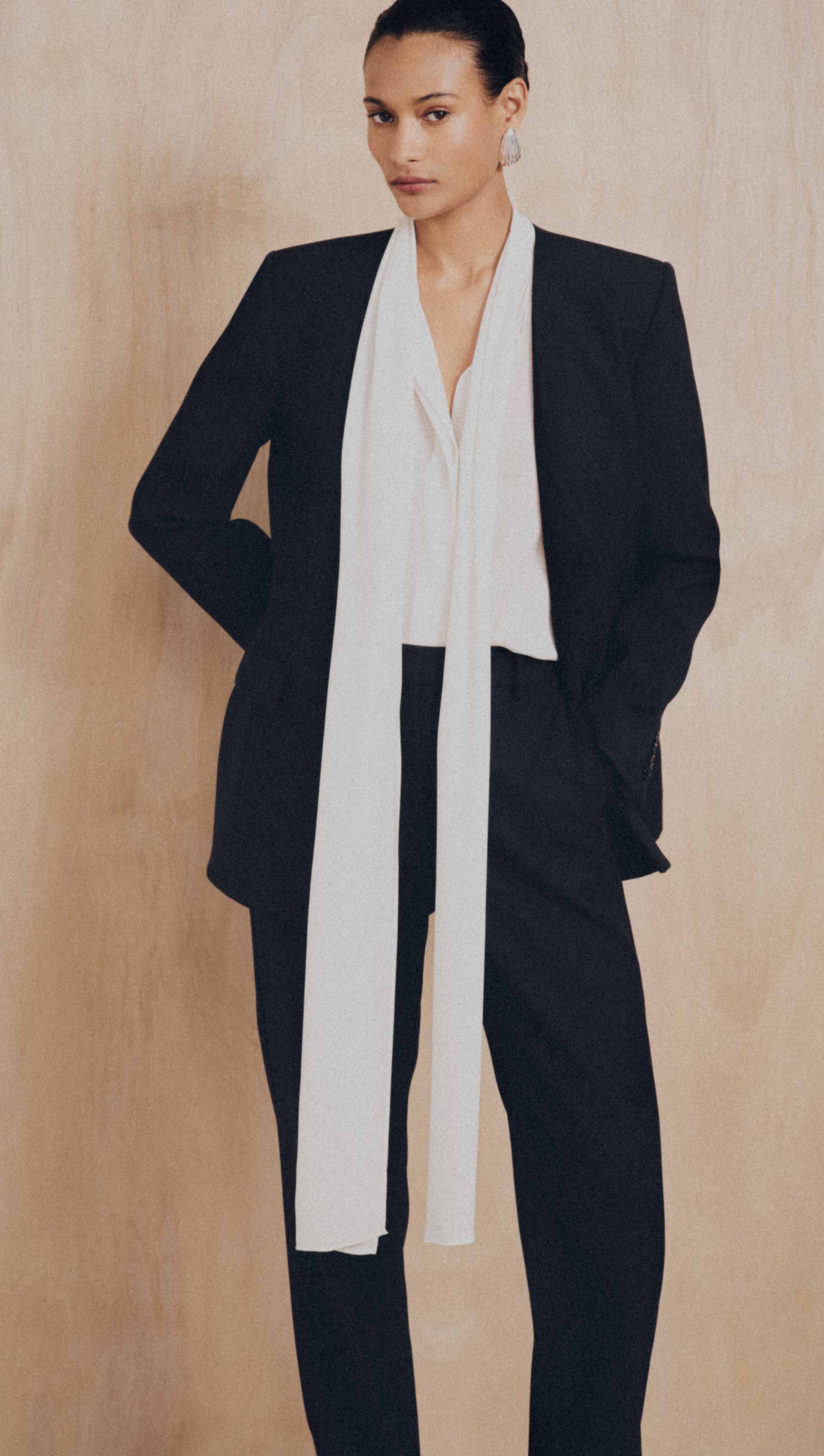Baxter Blazer in Heavy Wool Twill | Black - Image 10