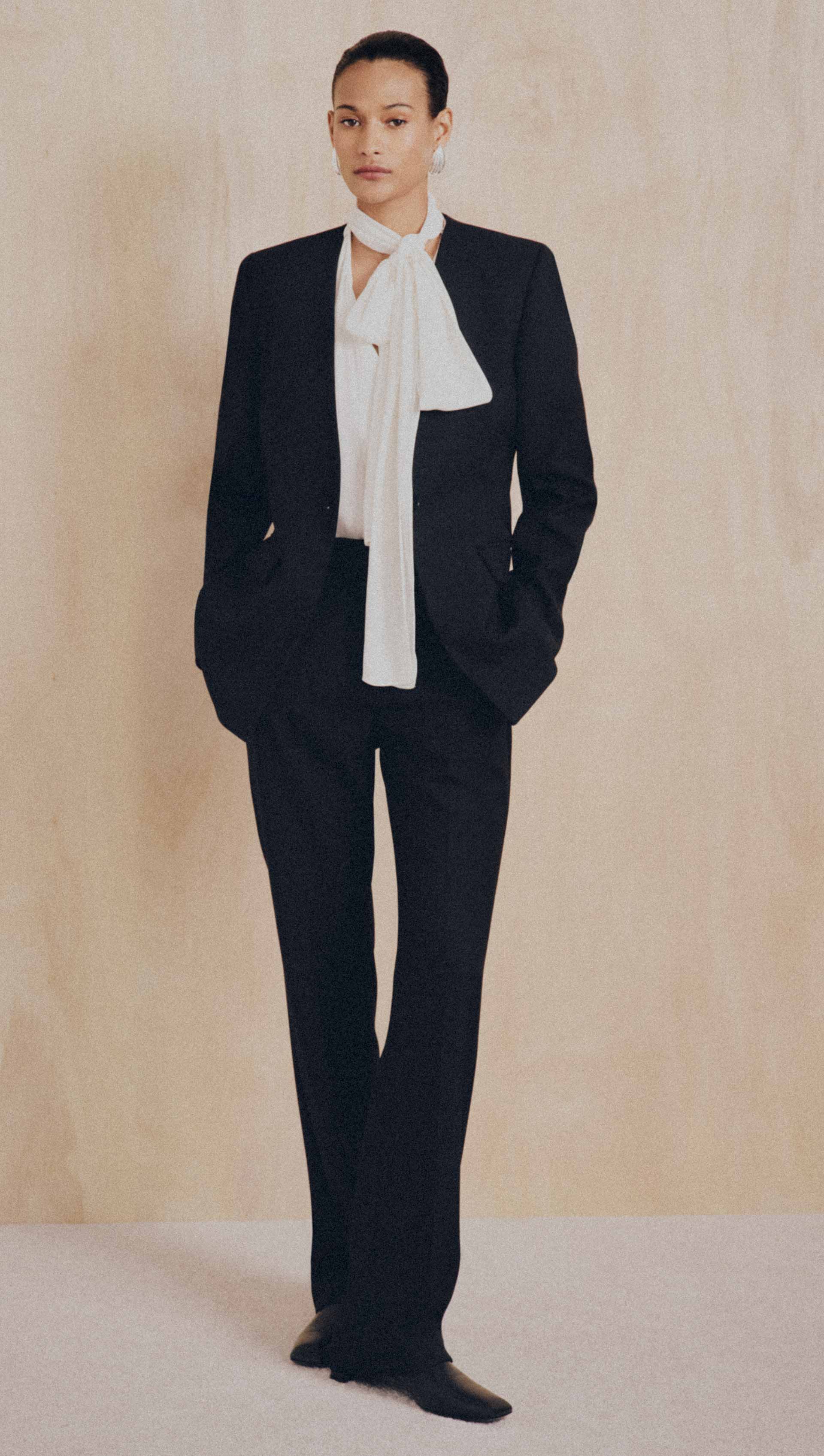 Baxter Blazer in Heavy Wool Twill | Black - Image 12