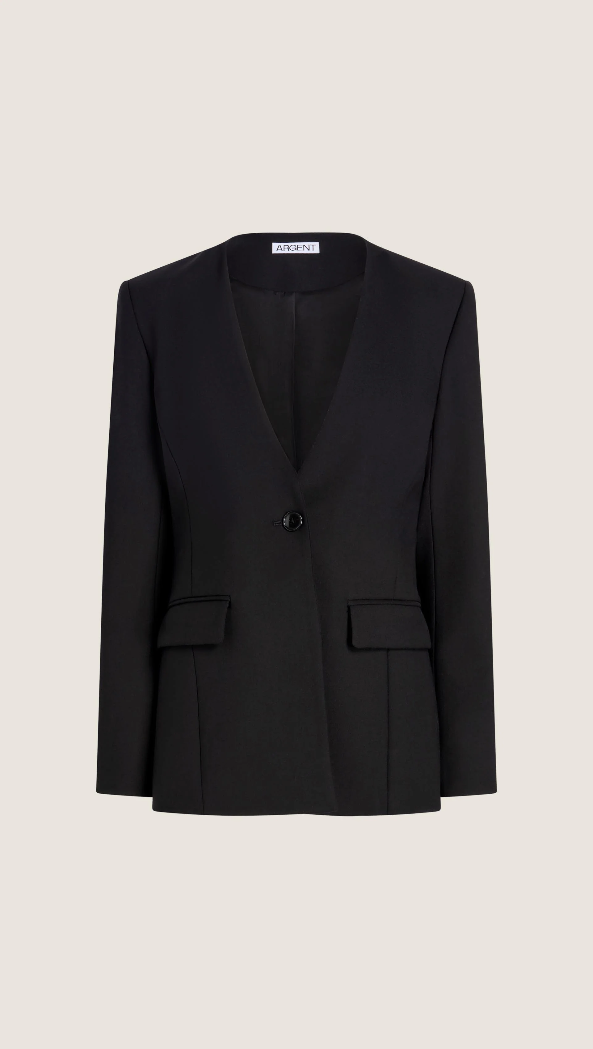 Baxter Blazer in Heavy Wool Twill | Black - Image 13