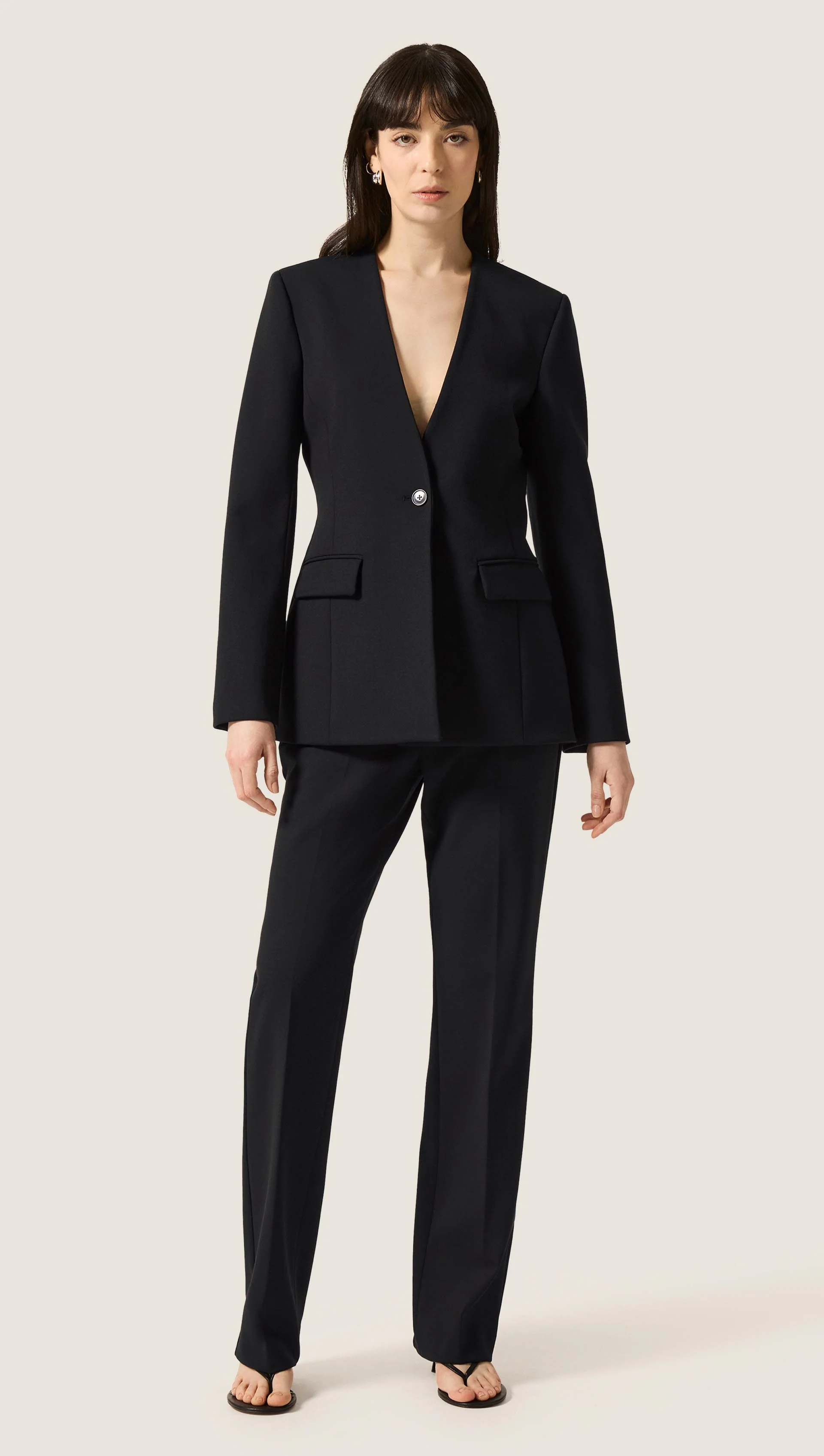 Baxter Blazer in Heavy Wool Twill | Black - Image 4