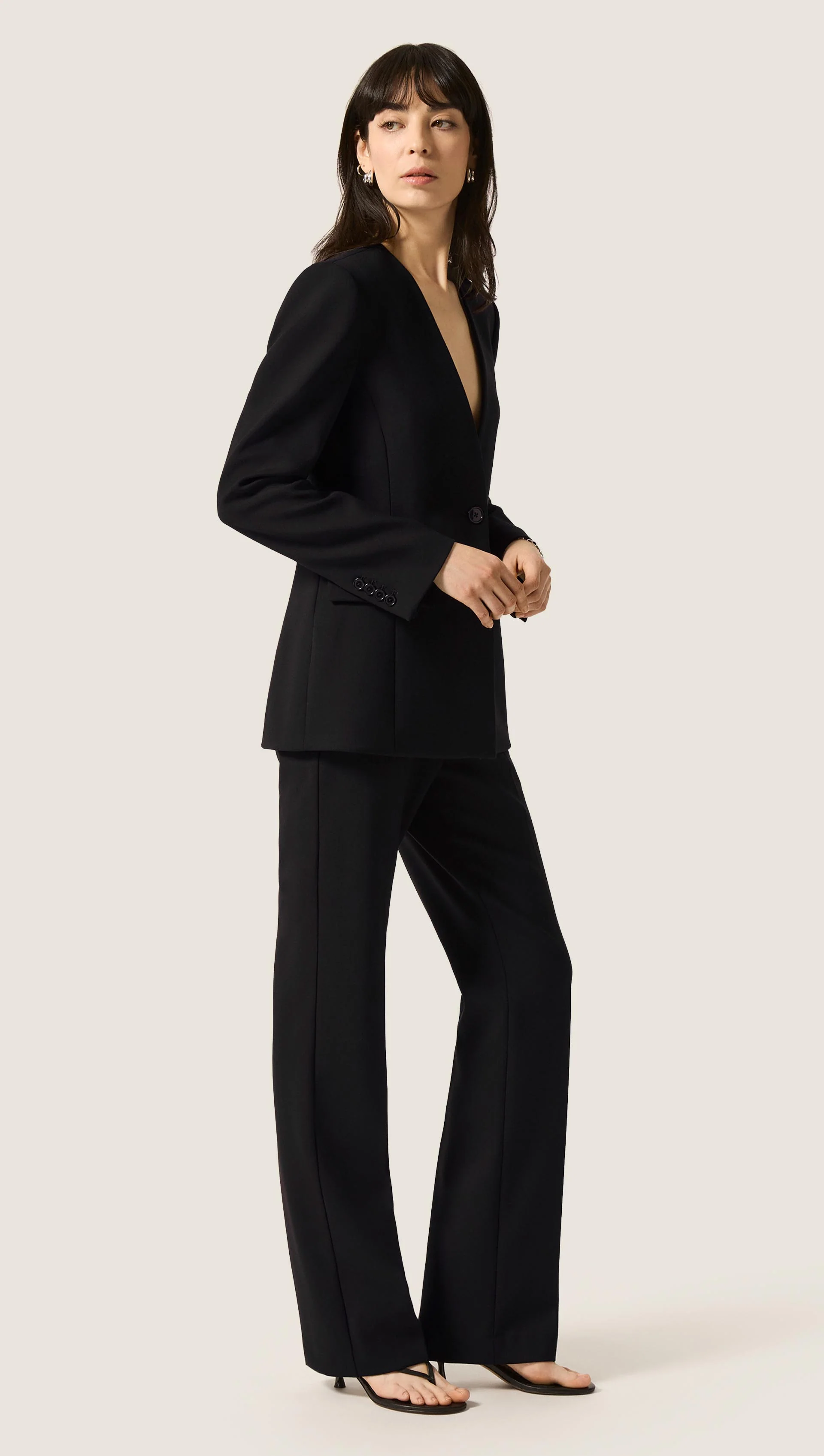 Baxter Blazer in Heavy Wool Twill | Black - Image 5