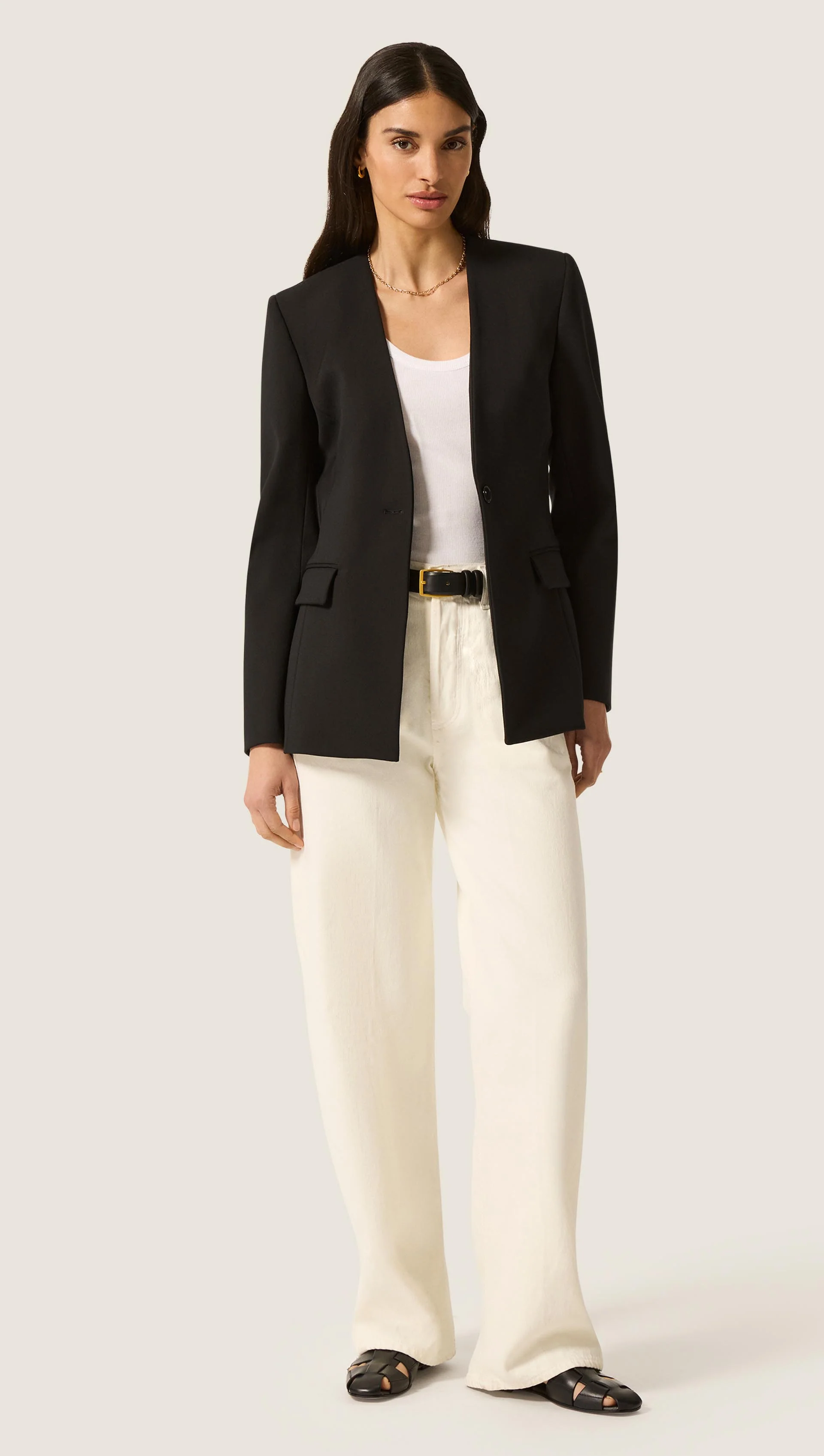 Baxter Blazer in Heavy Wool Twill | Black - Image 8