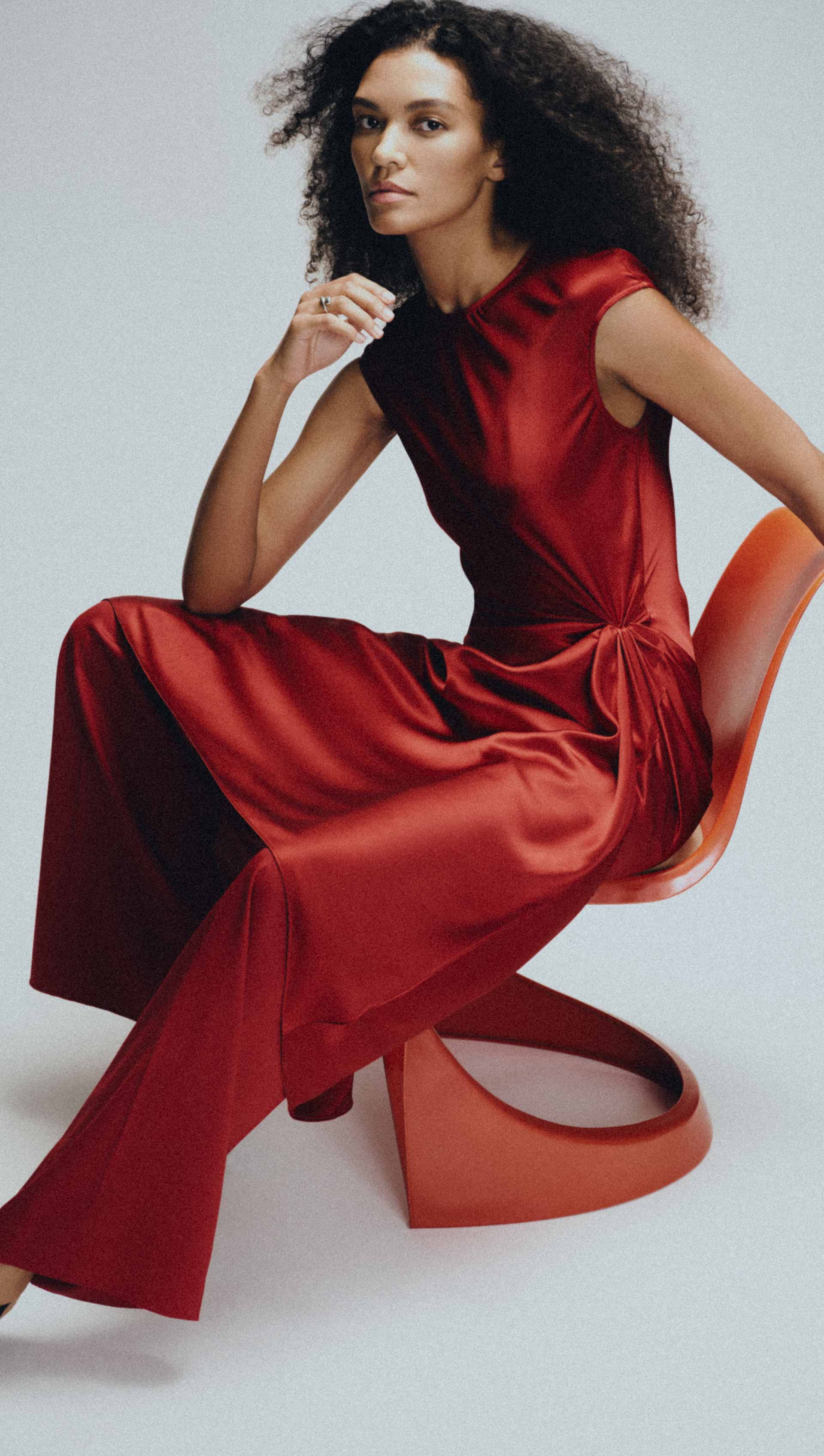 Bias Dress in Silk Charmeuse | Bordeaux - Image 7