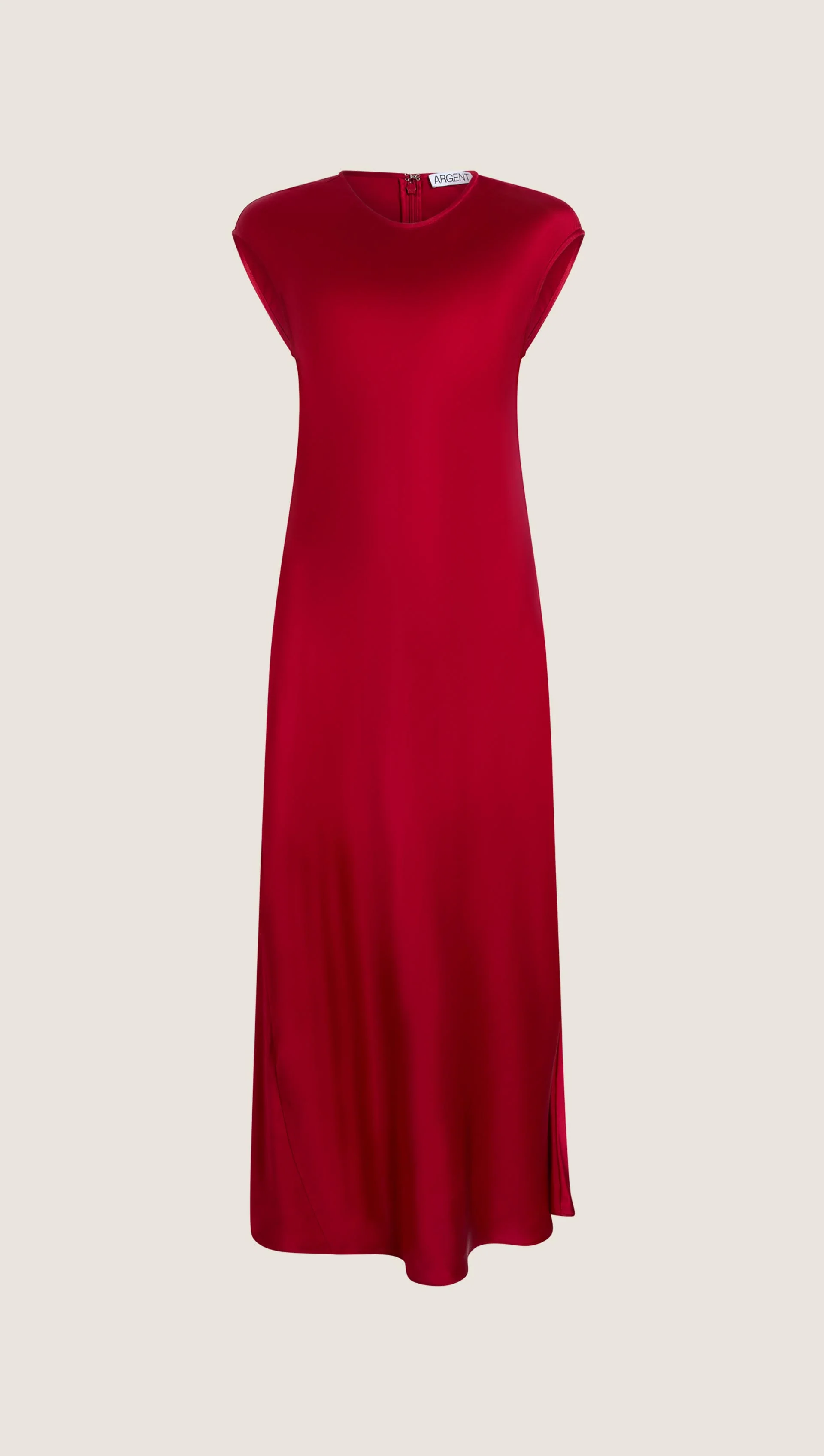 Bias Dress in Silk Charmeuse | Bordeaux - Image 8