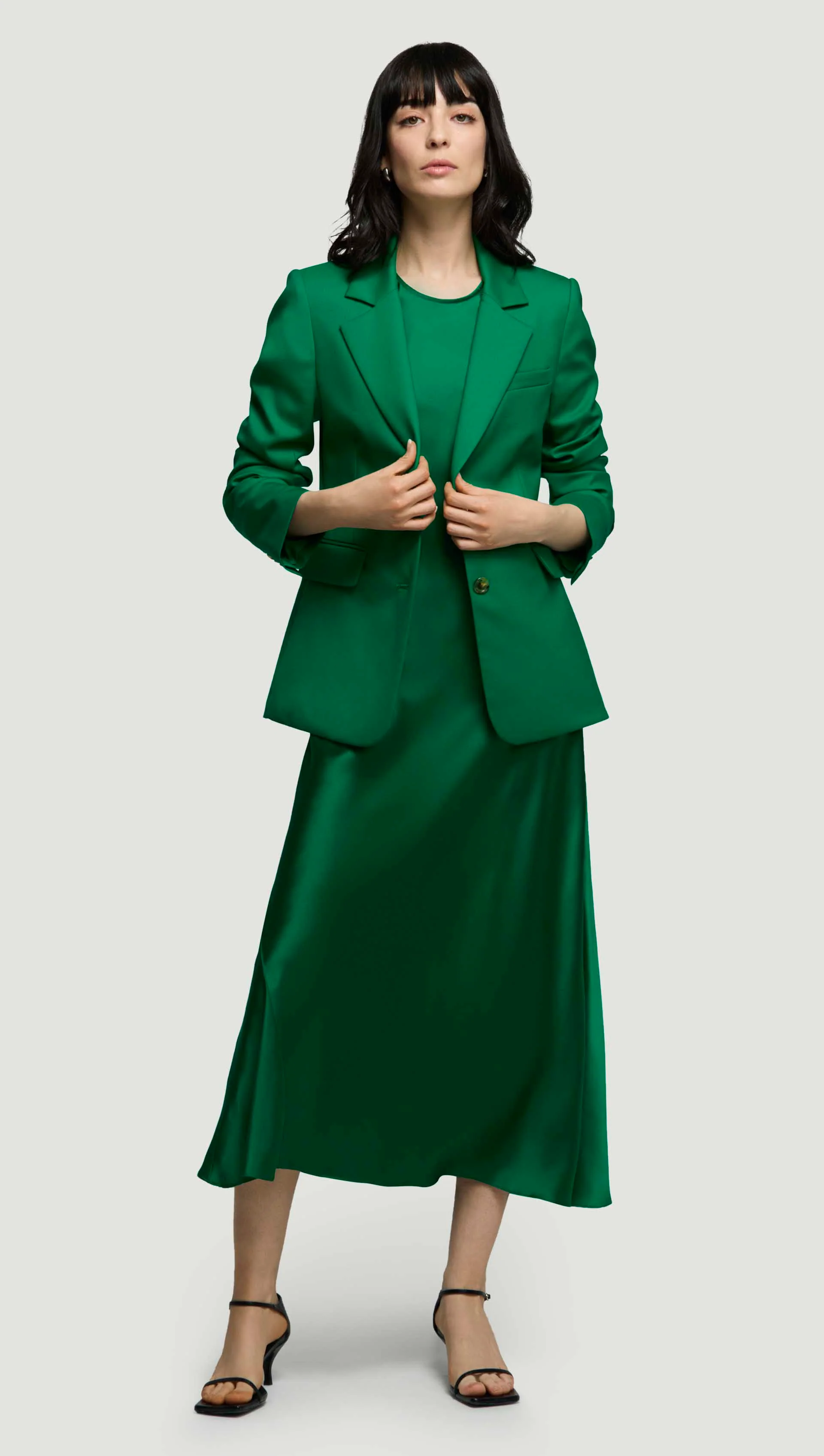 Bias Dress in Silk Charmeuse | Jade - Image 7