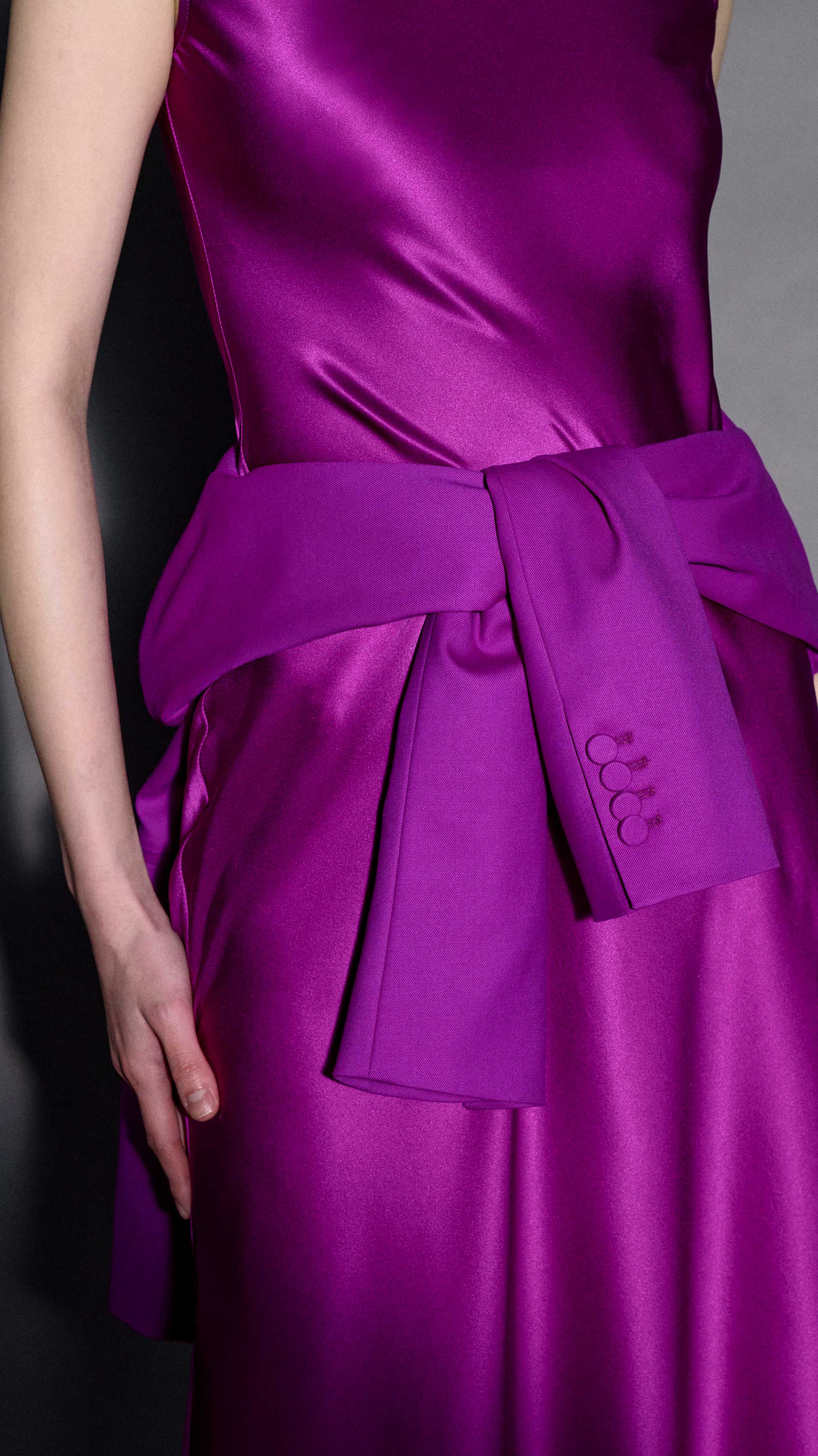 Bias Dress in Silk Charmeuse | Orchid - Image 6