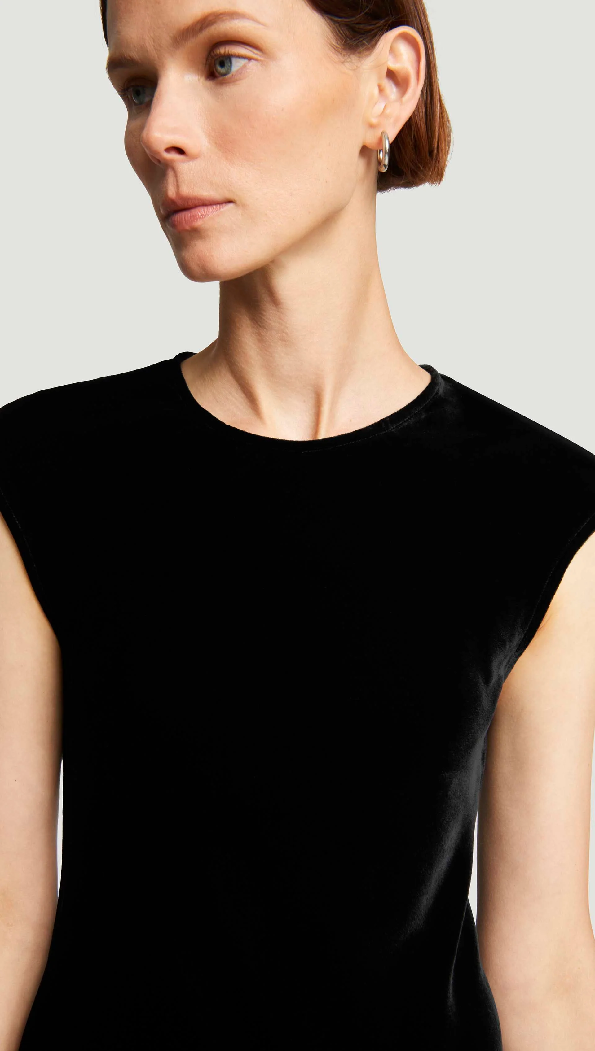Bias Dress in Velvet | Black - Image 4