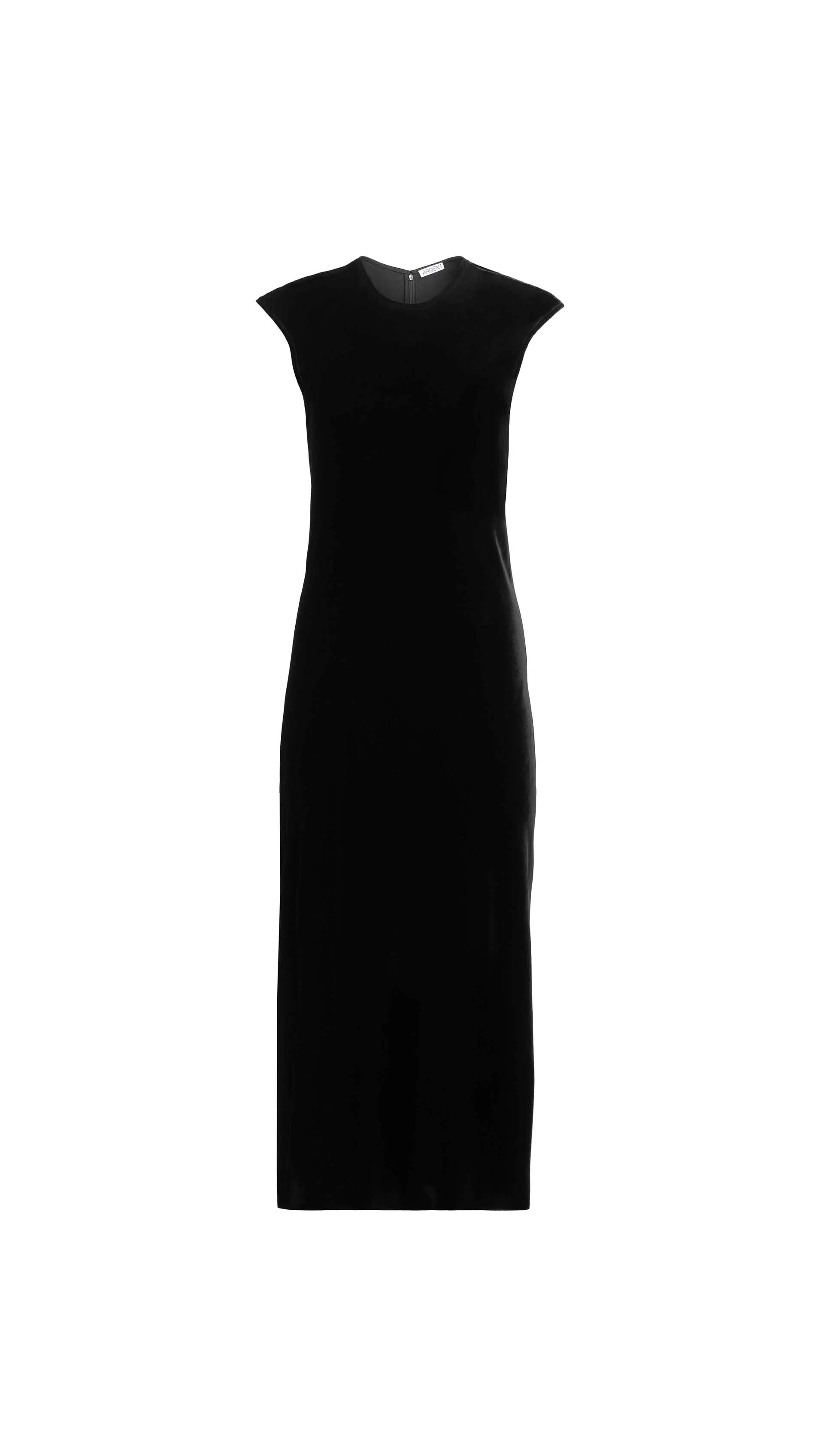 Bias Dress in Velvet | Black - Image 6