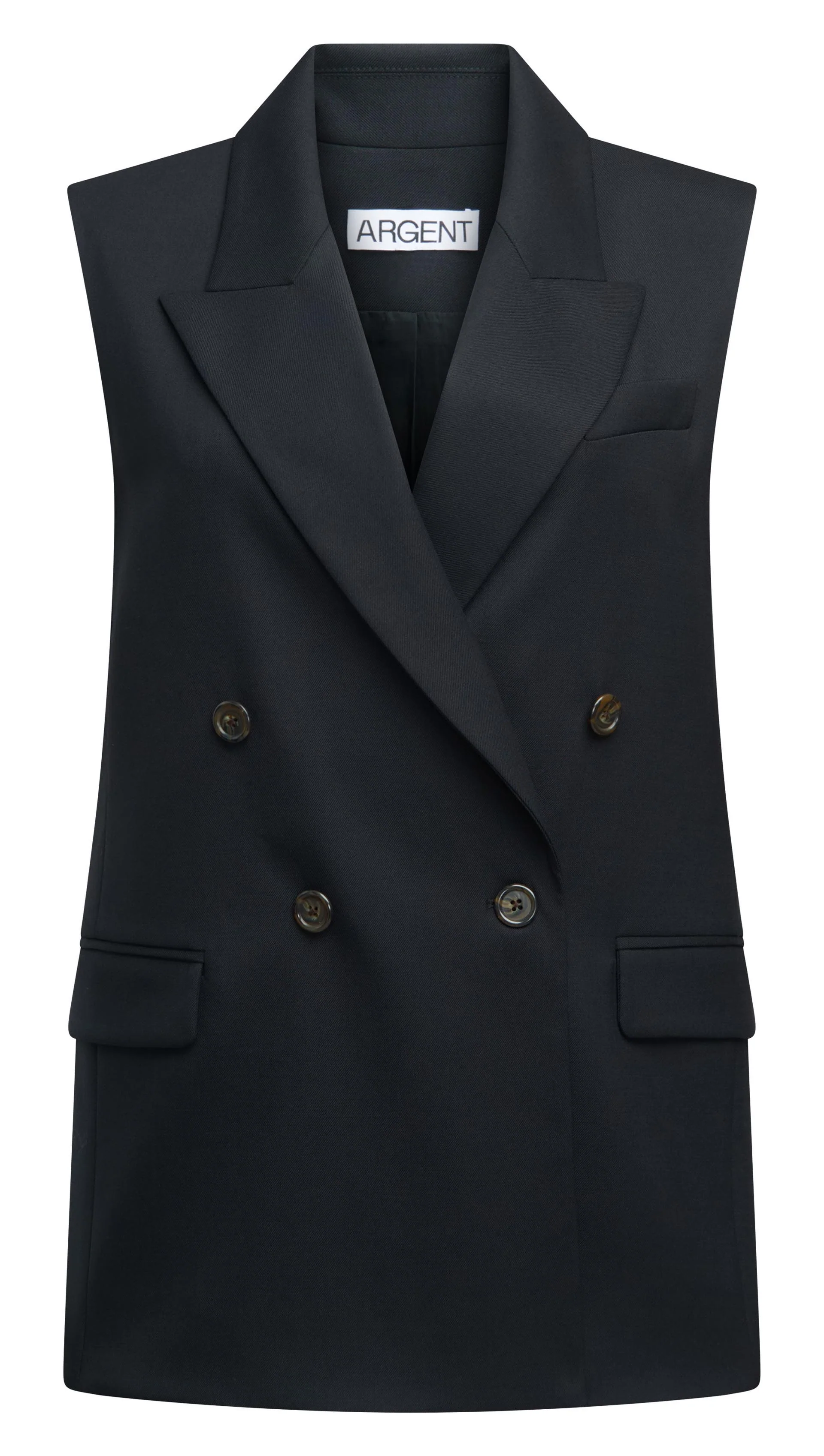 Bowery Vest in Seasonless Wool | Black - Image 10