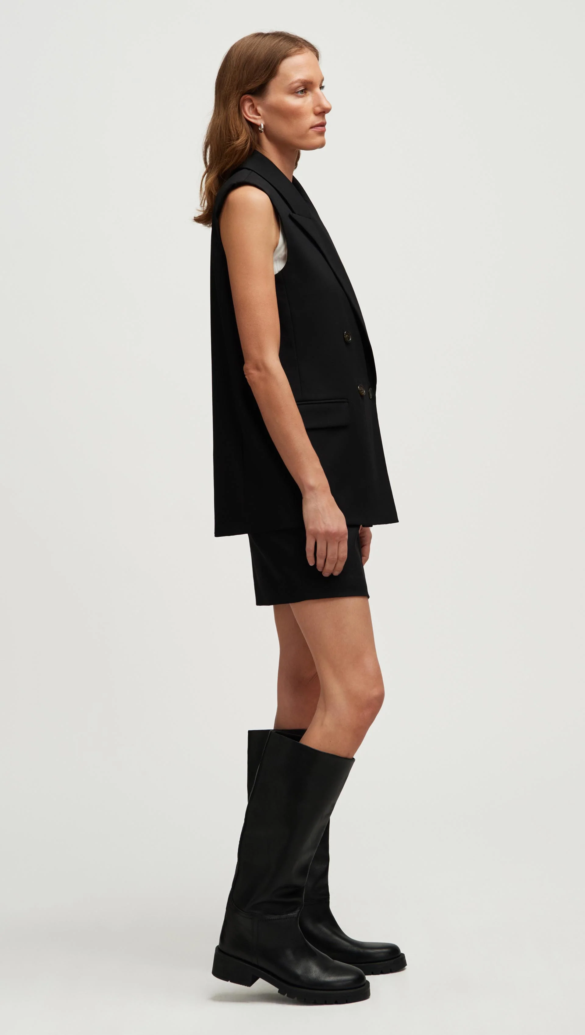 Bowery Vest in Seasonless Wool | Black - Image 3