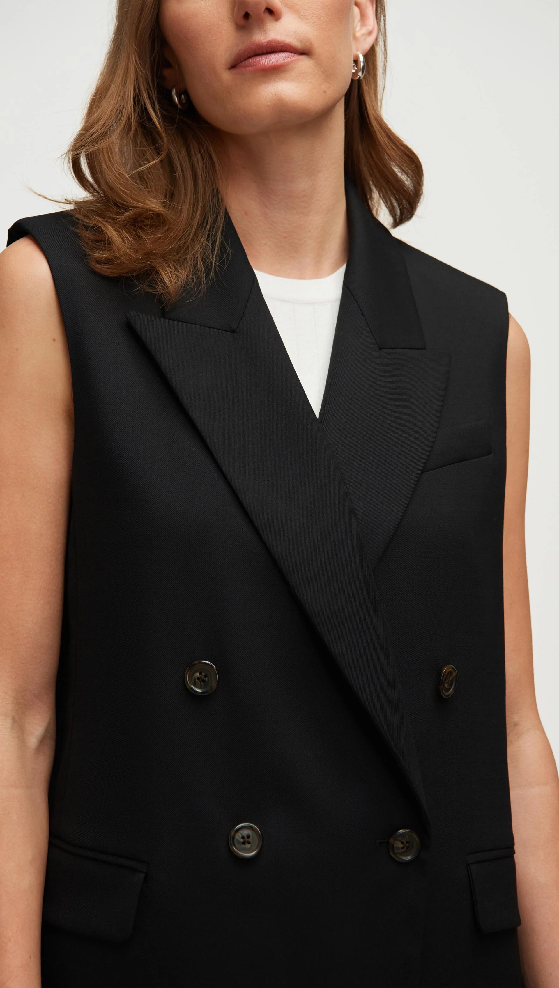 Bowery Vest in Seasonless Wool | Black - Image 6