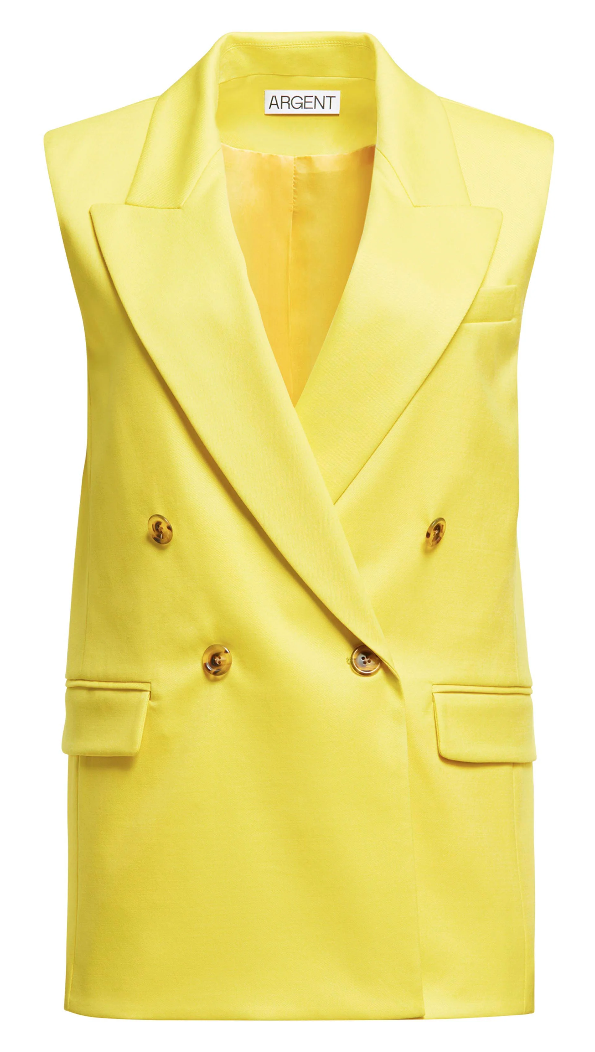 Bowery Vest in Seasonless Wool | Lemon - Image 10