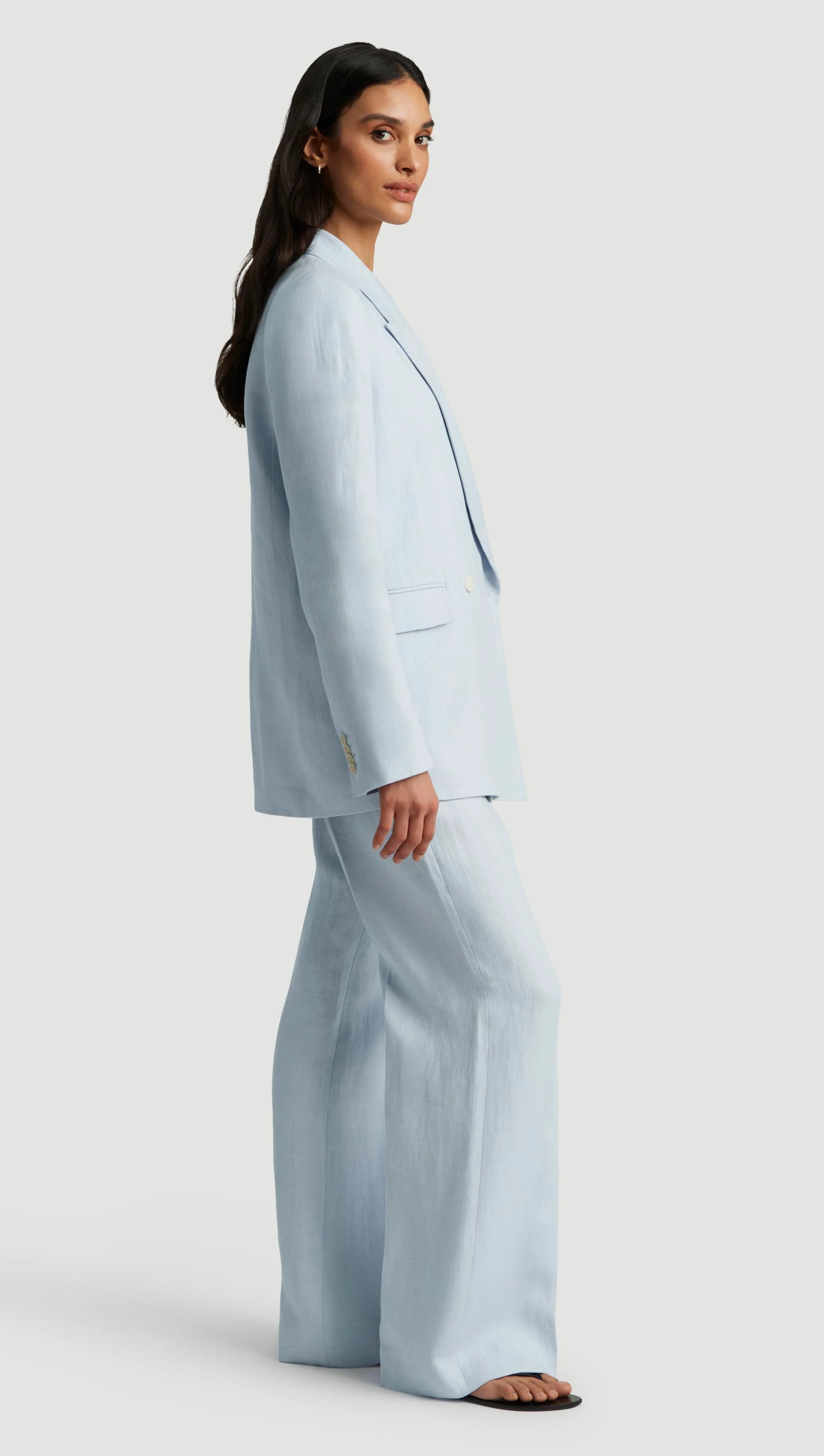 Brooklyn Blazer in Linen Twill | Glacier - Image 4