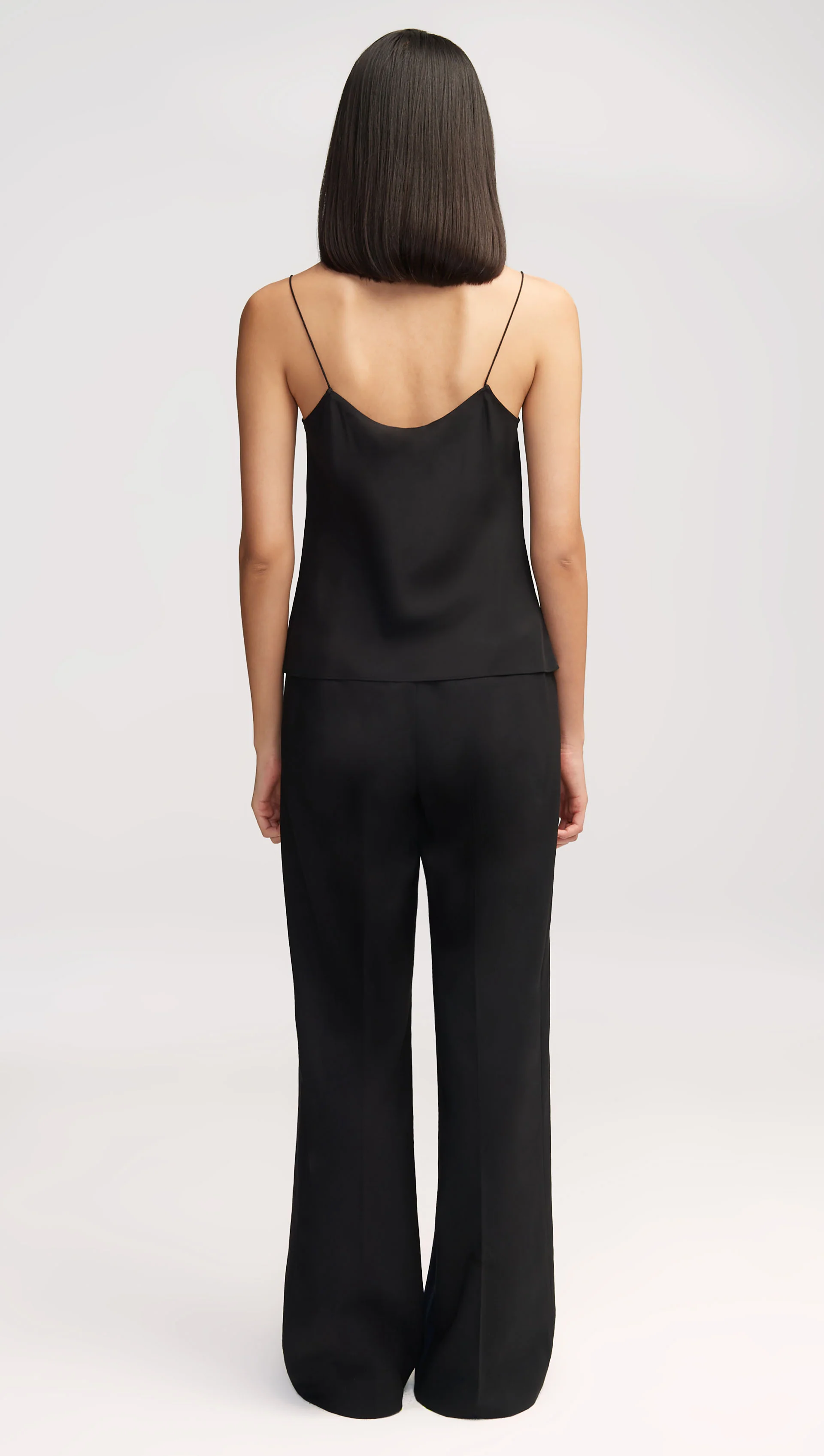 Camisole in Matte-side Silk Charmeuse | Black - Image 3