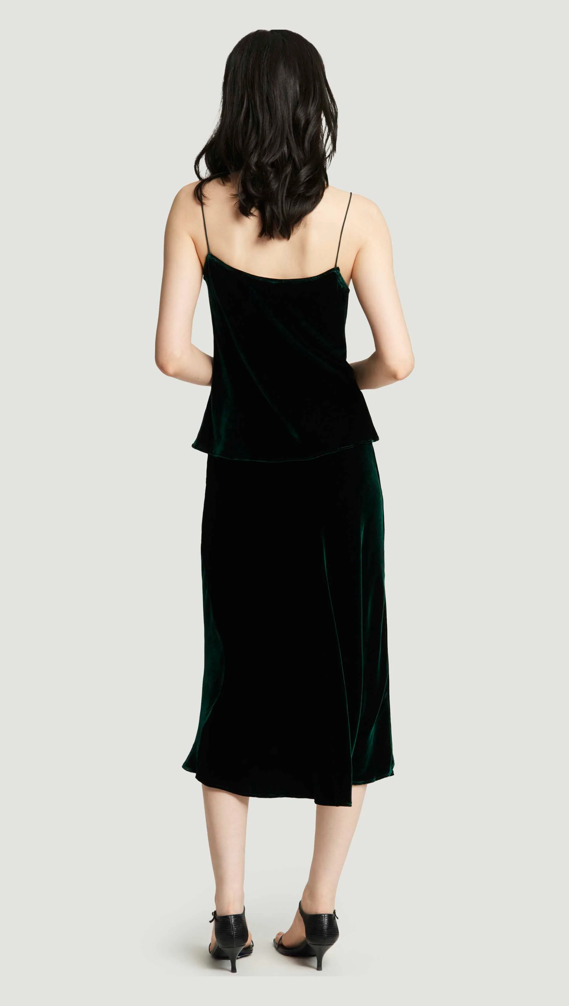 Camisole in Velvet | Deep Forest - Image 4