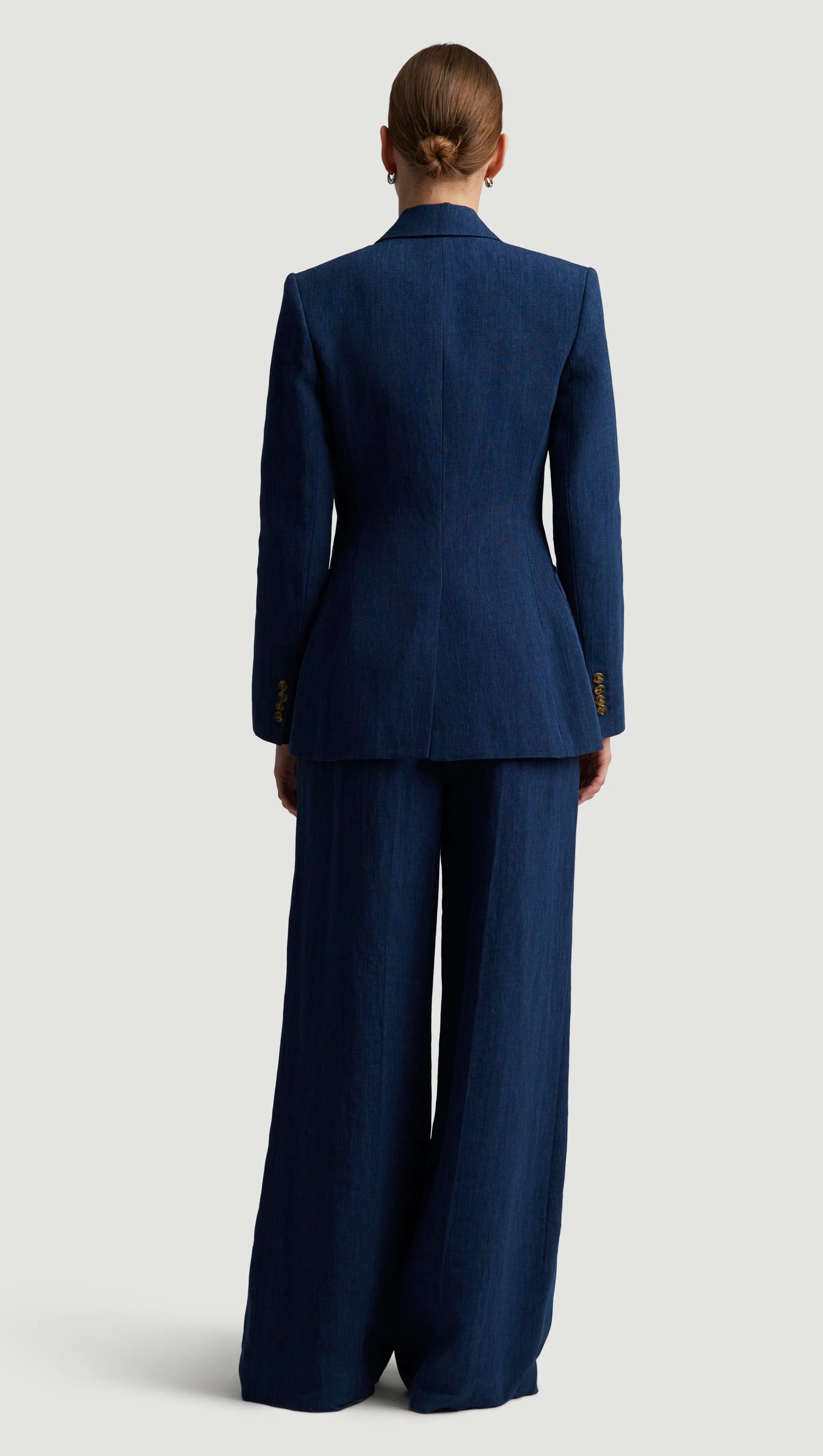 Chelsea Blazer in Linen | Denim - Image 4