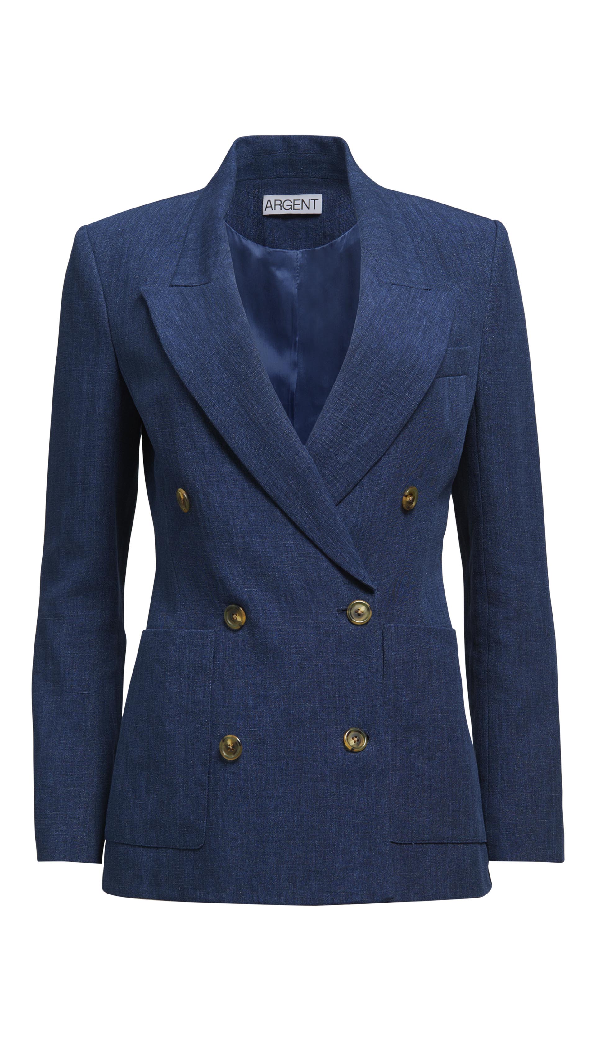 Chelsea Blazer in Linen | Denim - Image 6