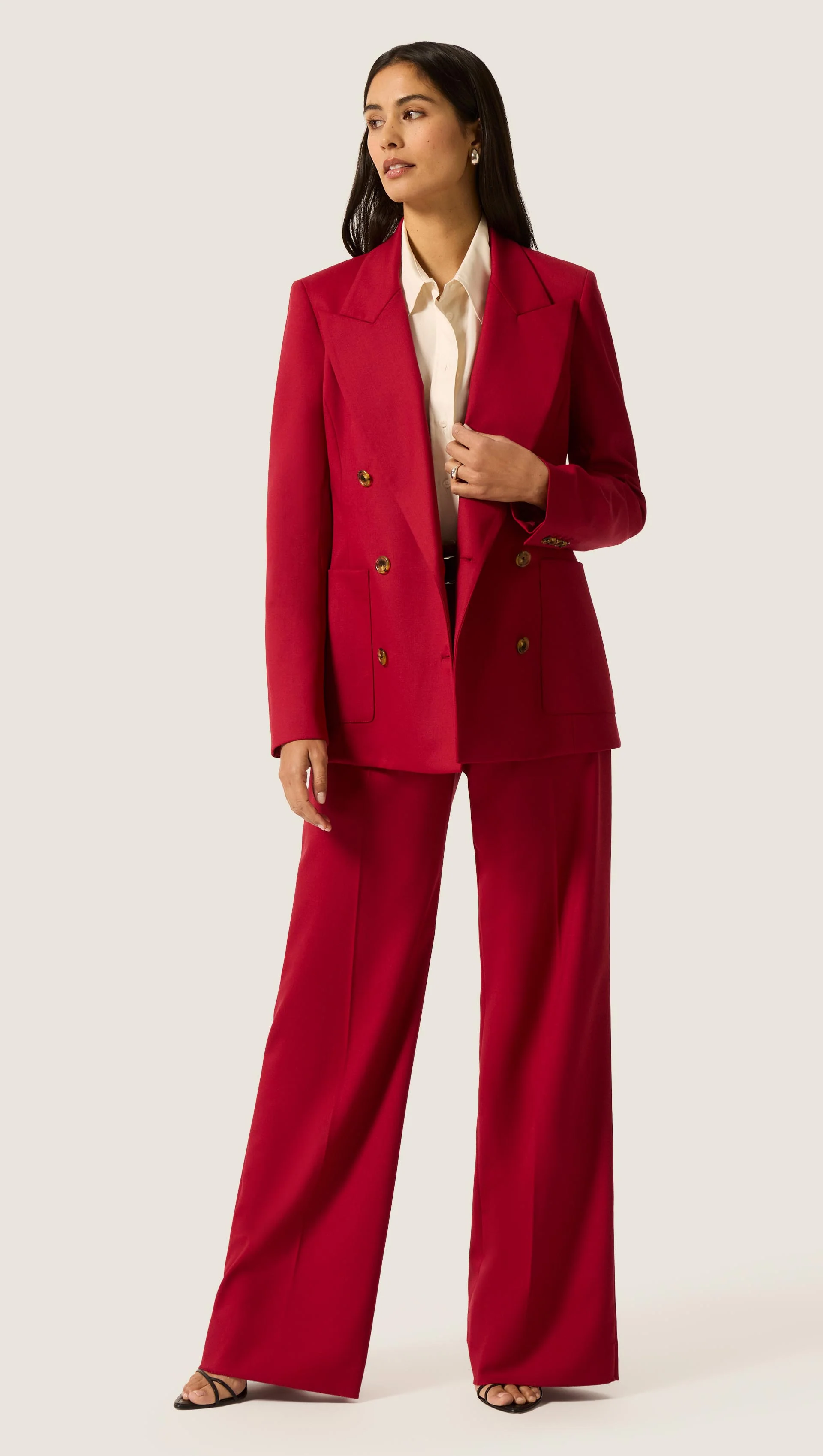 Chelsea Blazer in Seasonless Wool | Bordeaux - Image 3