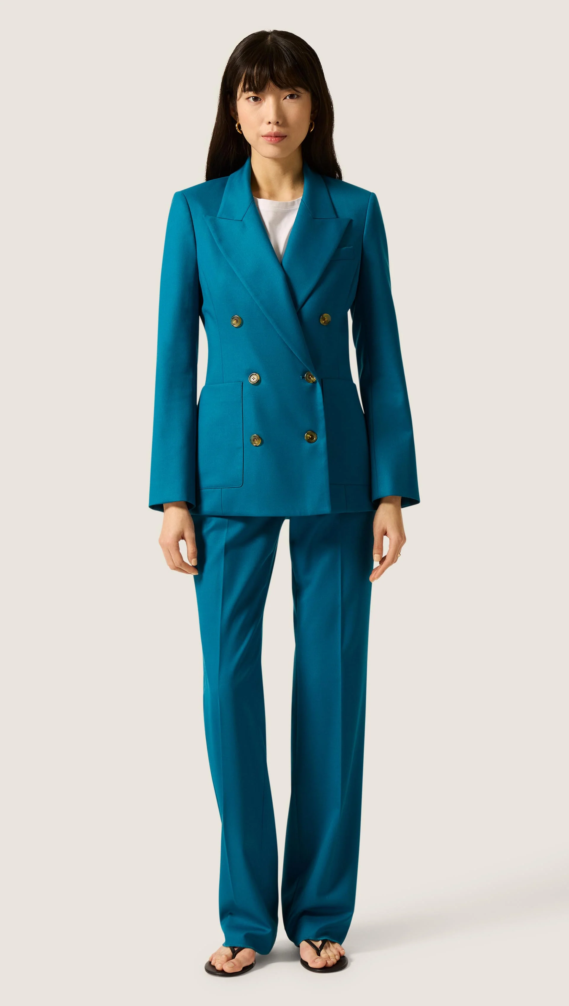 Chelsea Blazer in Seasonless Wool | Ocean - Image 3