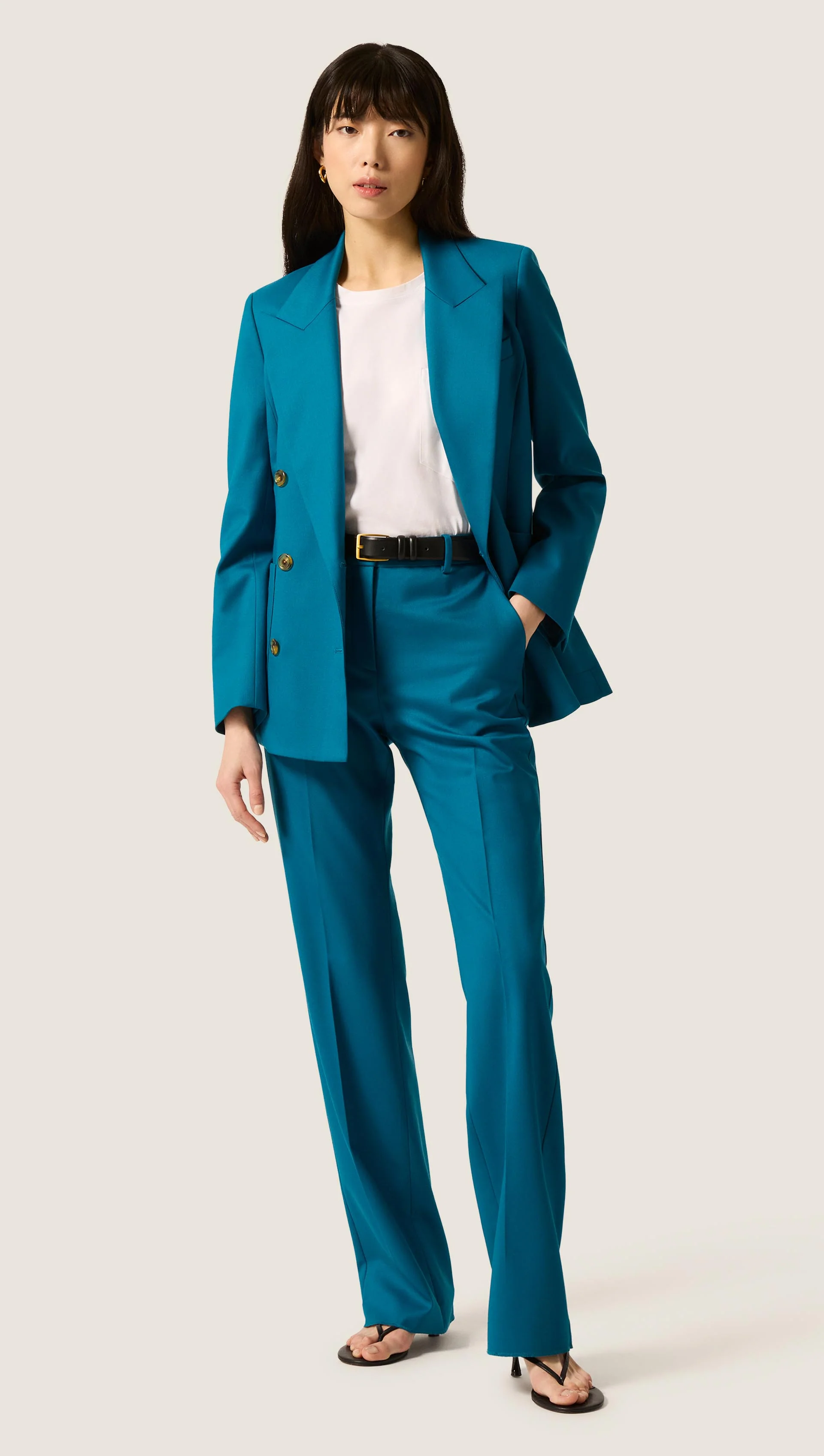 Chelsea Blazer in Seasonless Wool | Ocean - Image 4