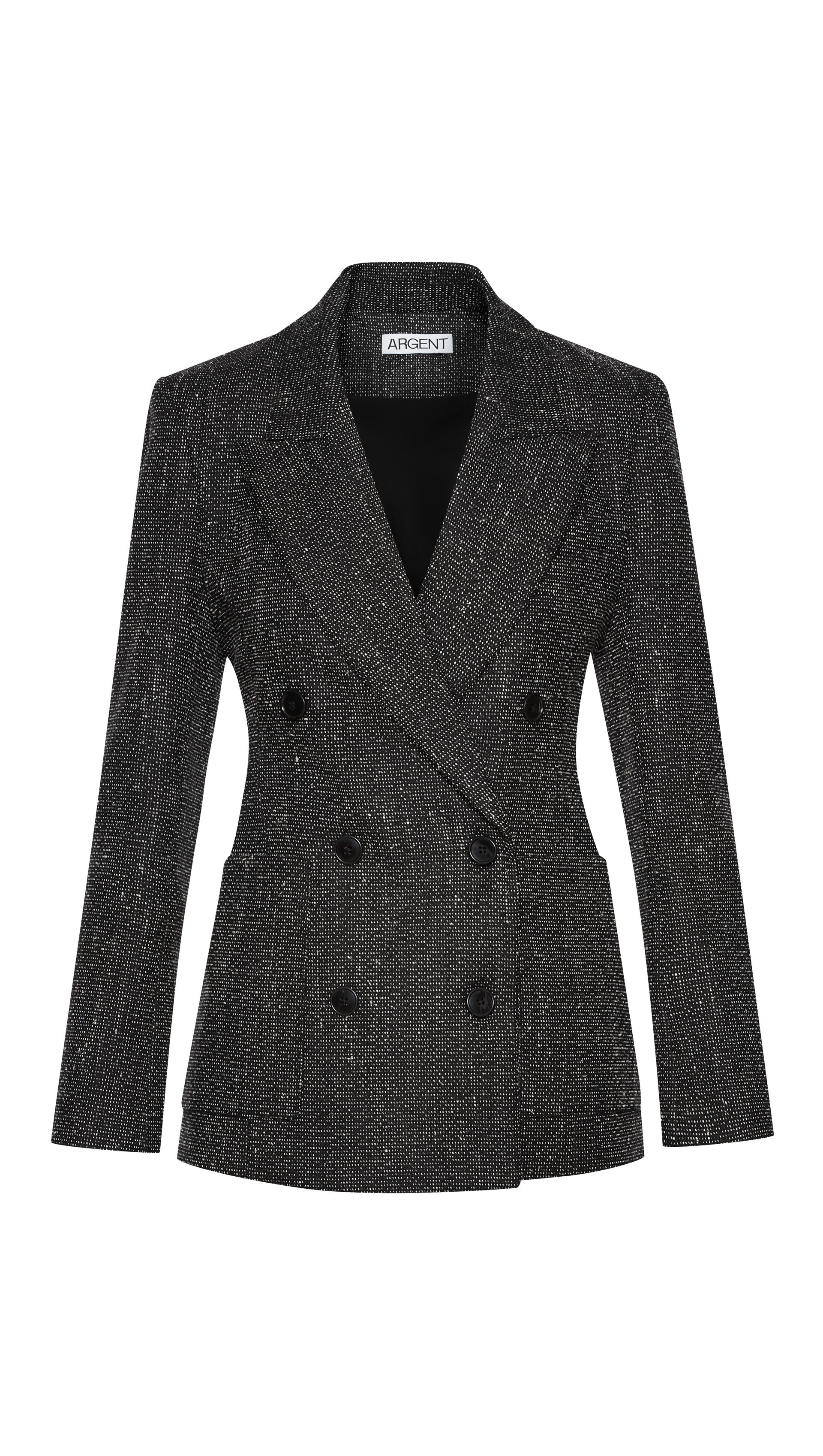 Chelsea Blazer in Tweed | Black/White - Image 11