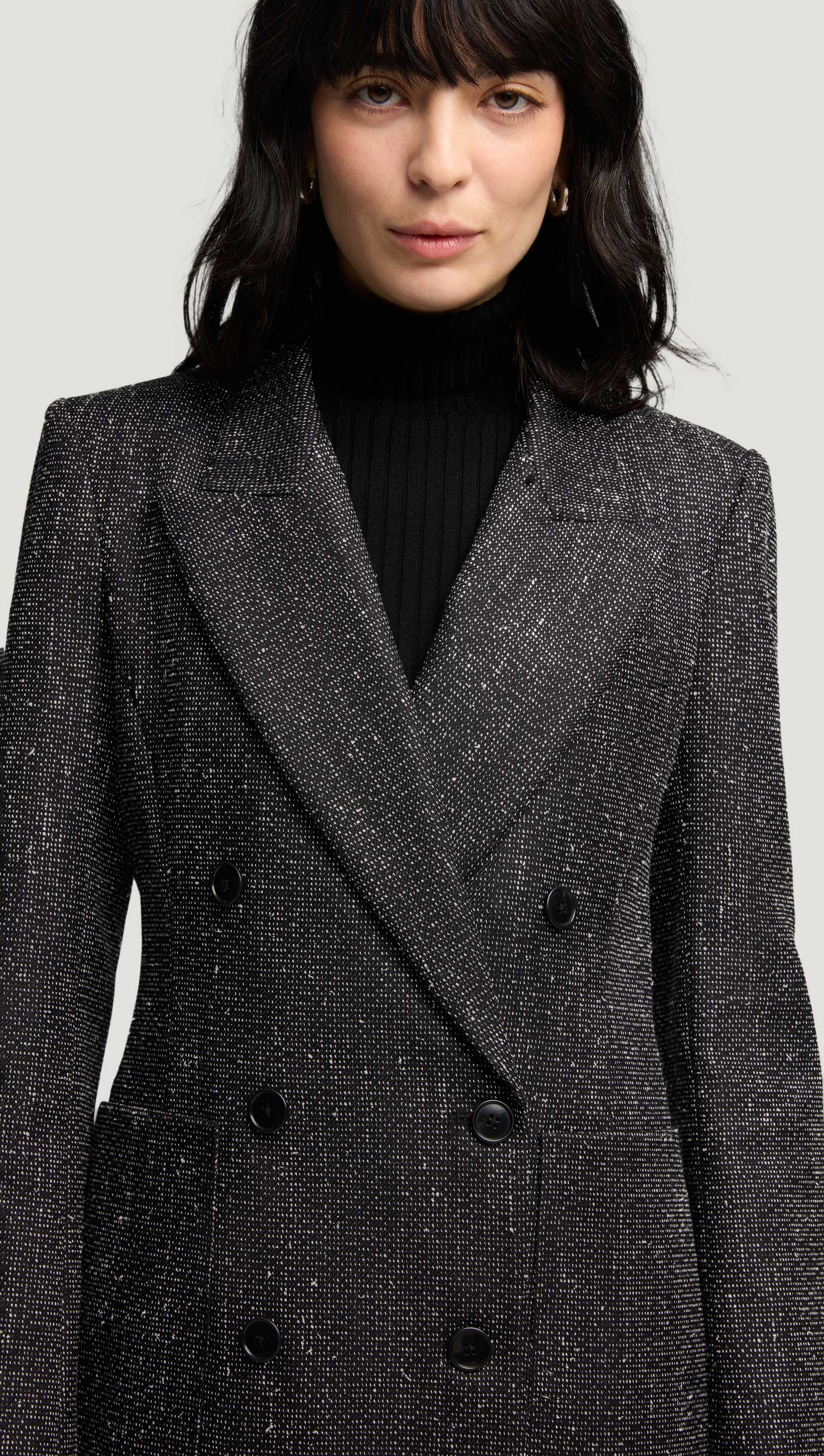 Chelsea Blazer in Tweed | Black/White - Image 3