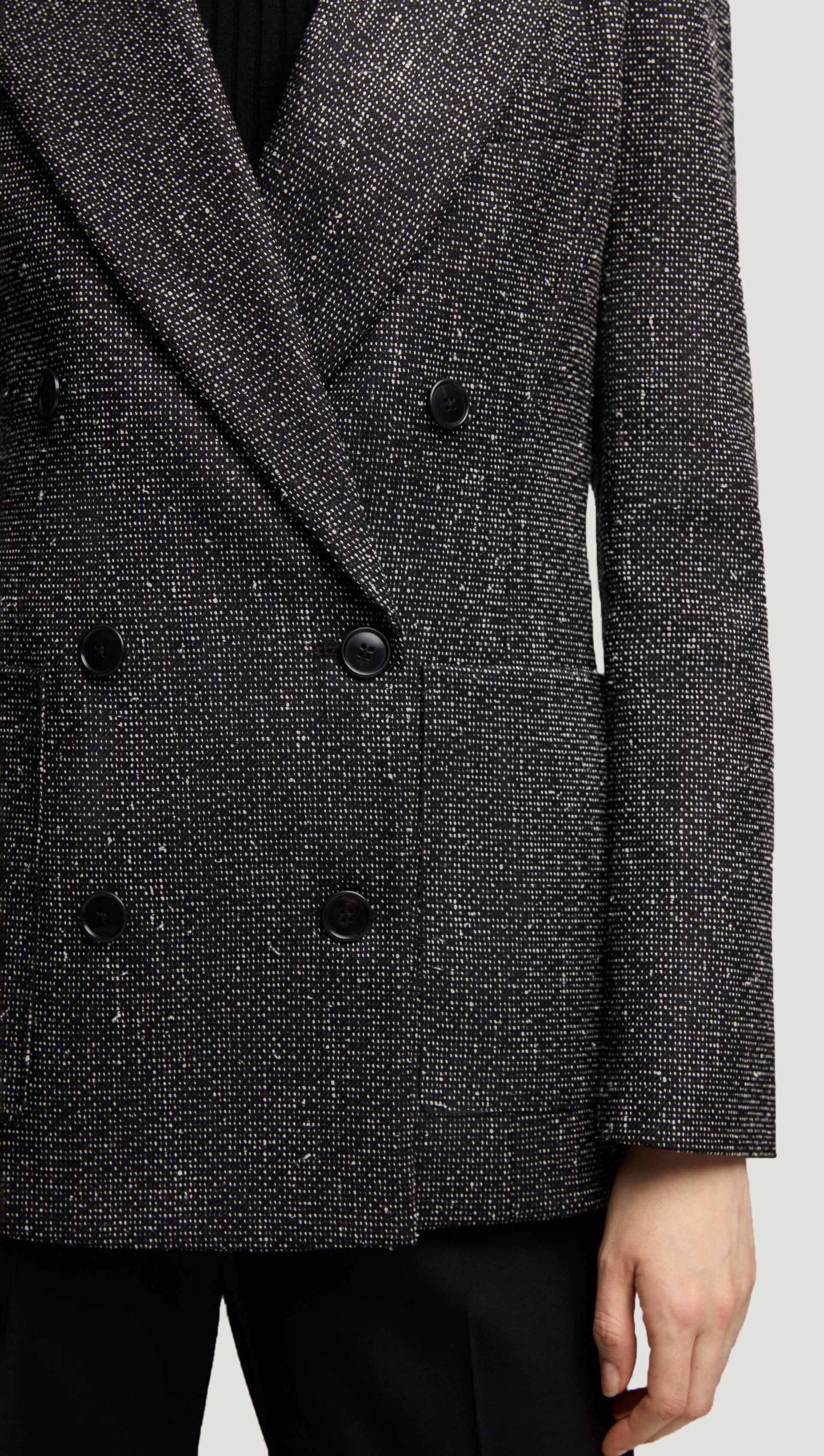 Chelsea Blazer in Tweed | Black/White - Image 4