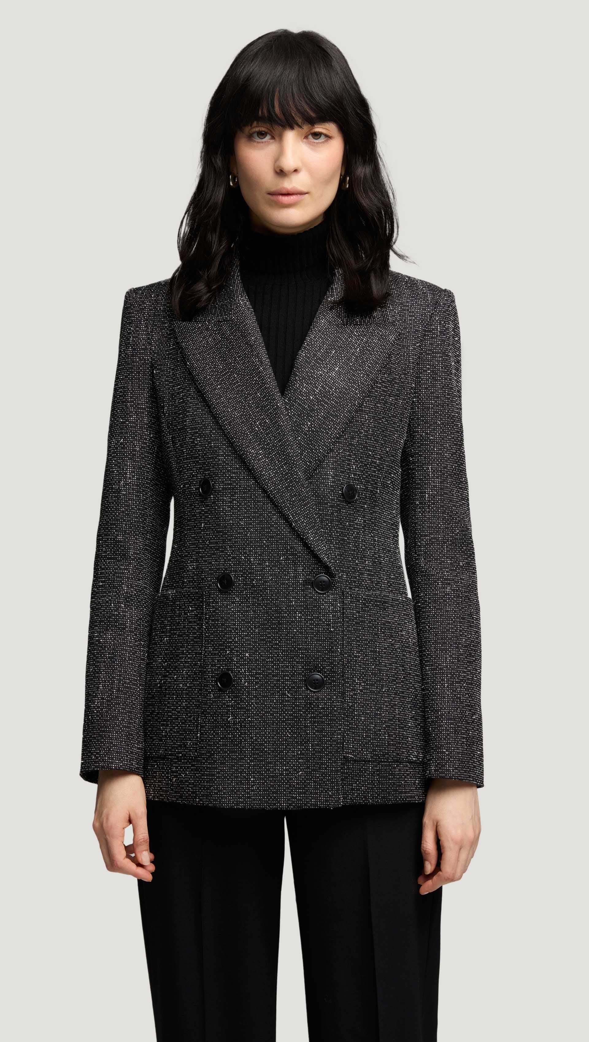 Chelsea Blazer in Tweed | Black/White - Image 5