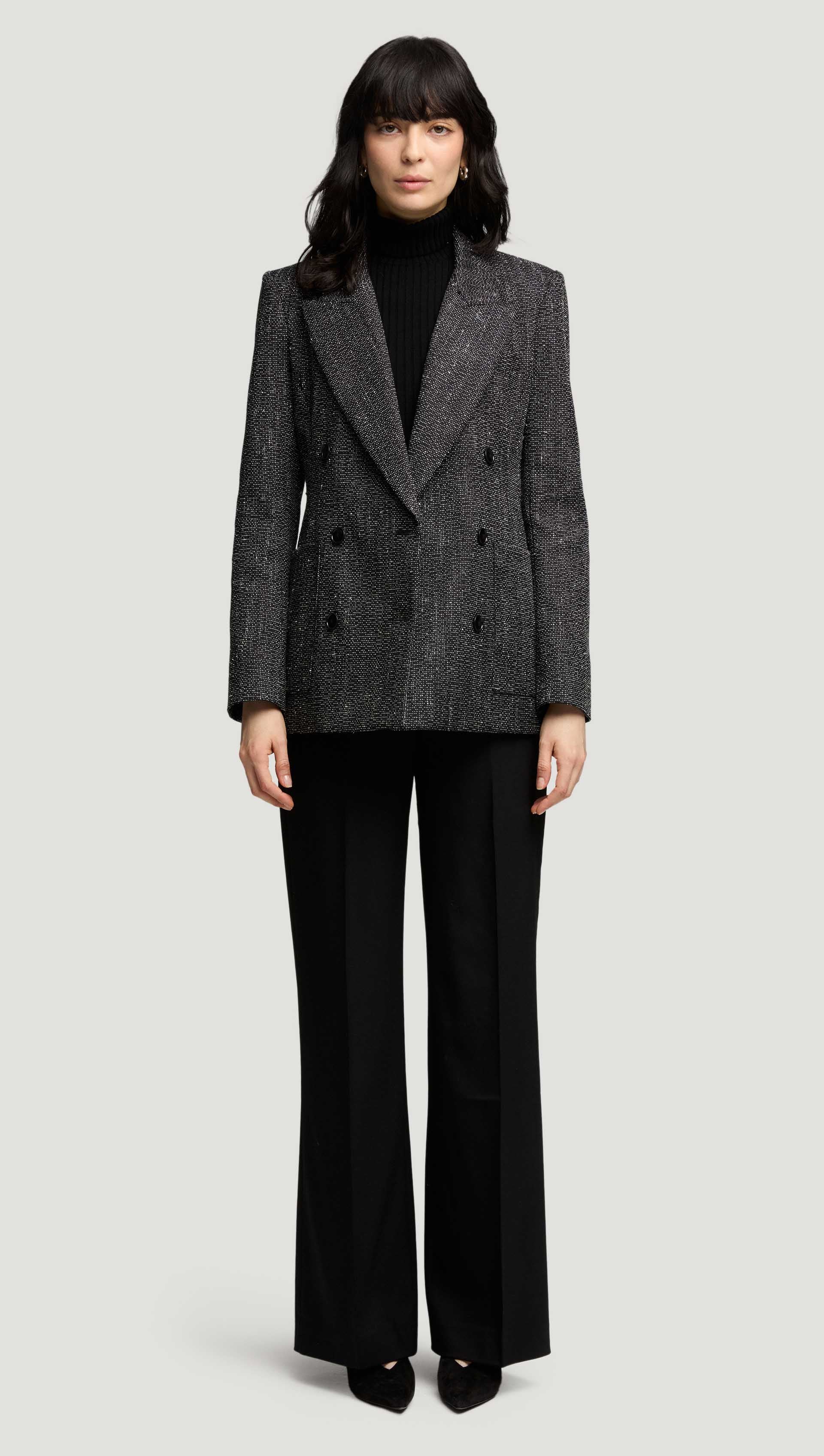 Chelsea Blazer in Tweed | Black/White - Image 8