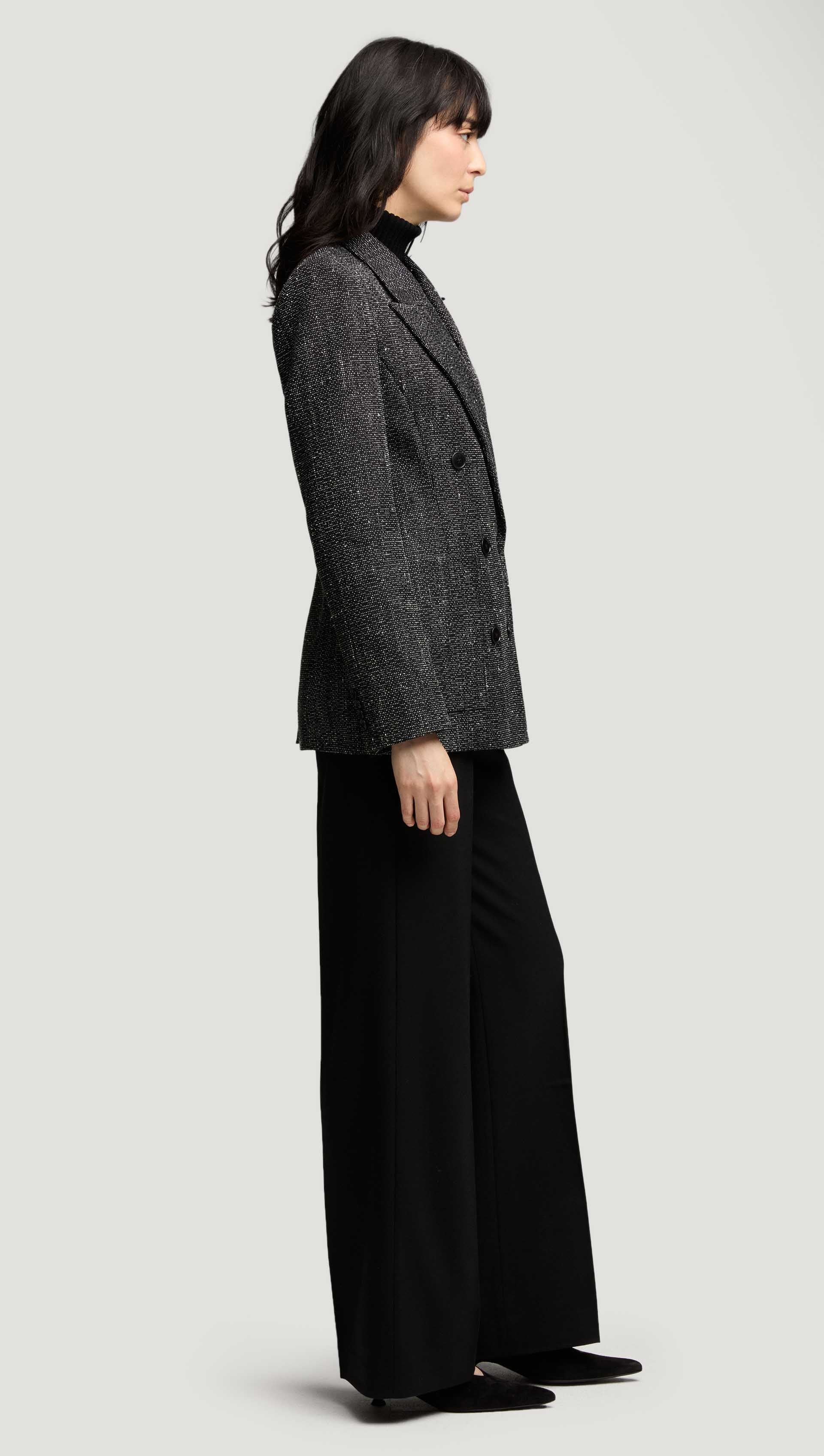 Chelsea Blazer in Tweed | Black/White - Image 9