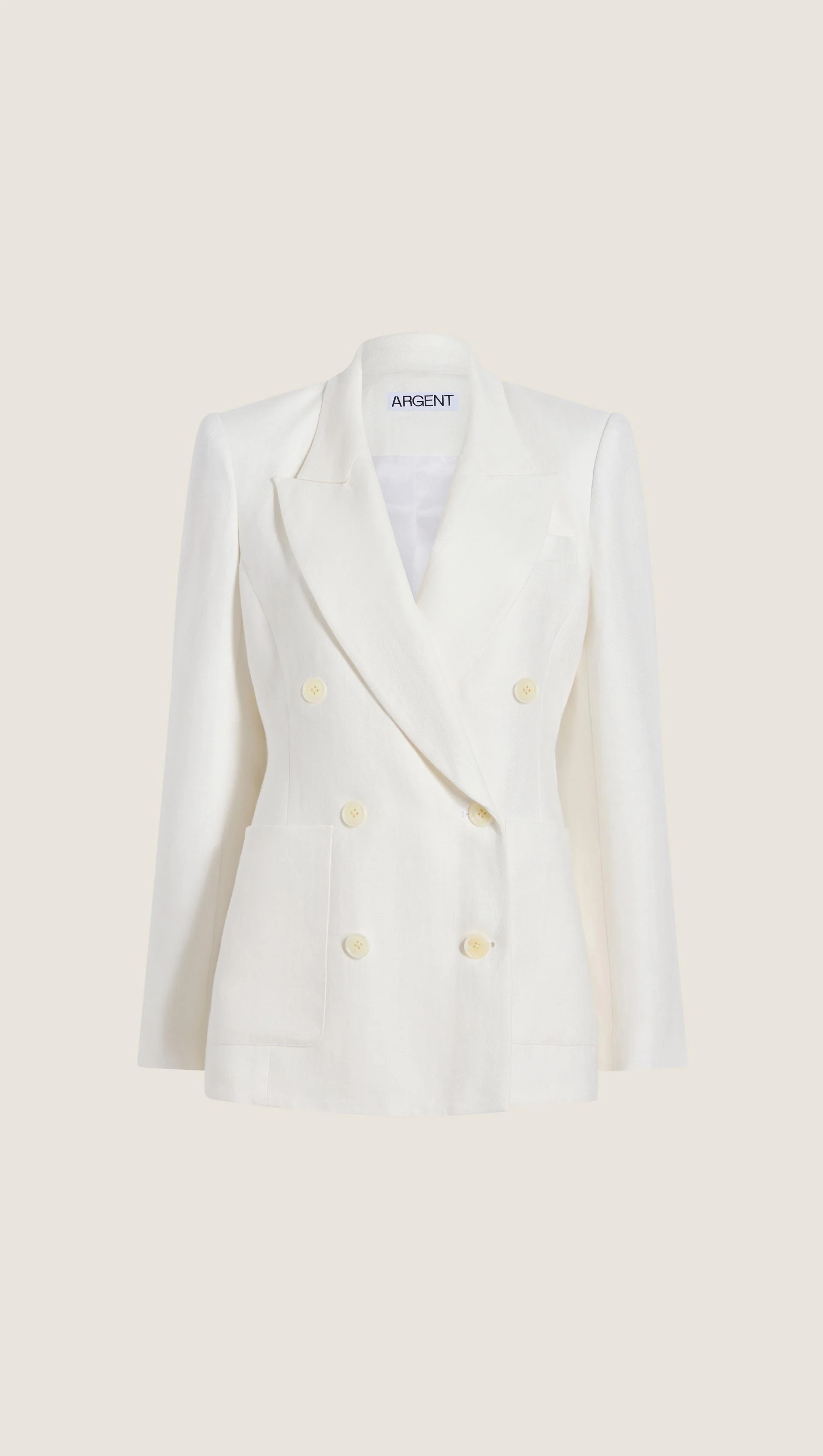 Chelsea Blazer in Viscose Linen | Ivory - Image 10