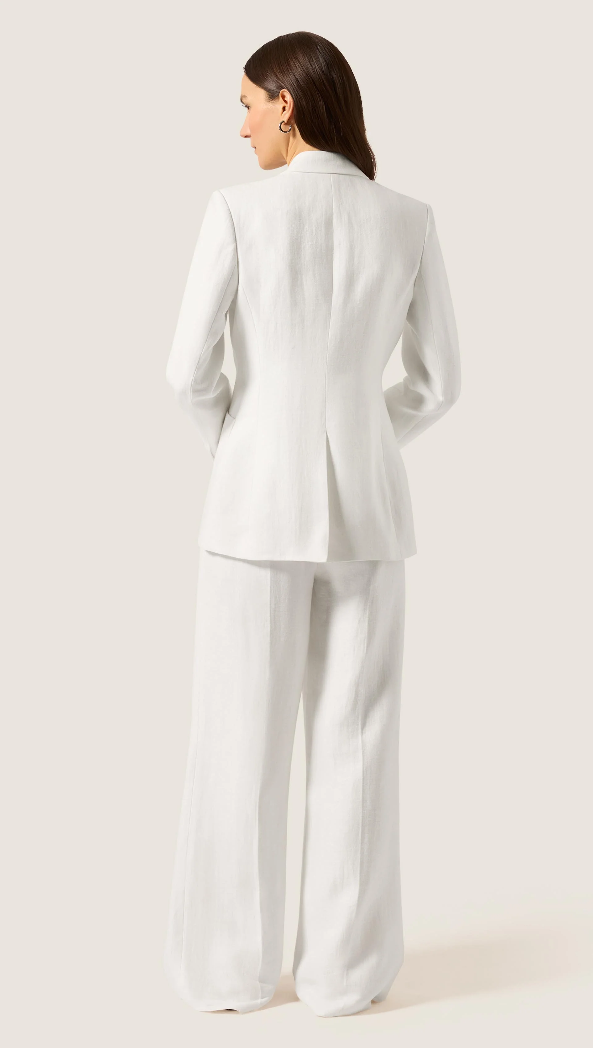 Chelsea Blazer in Viscose Linen | Ivory - Image 5