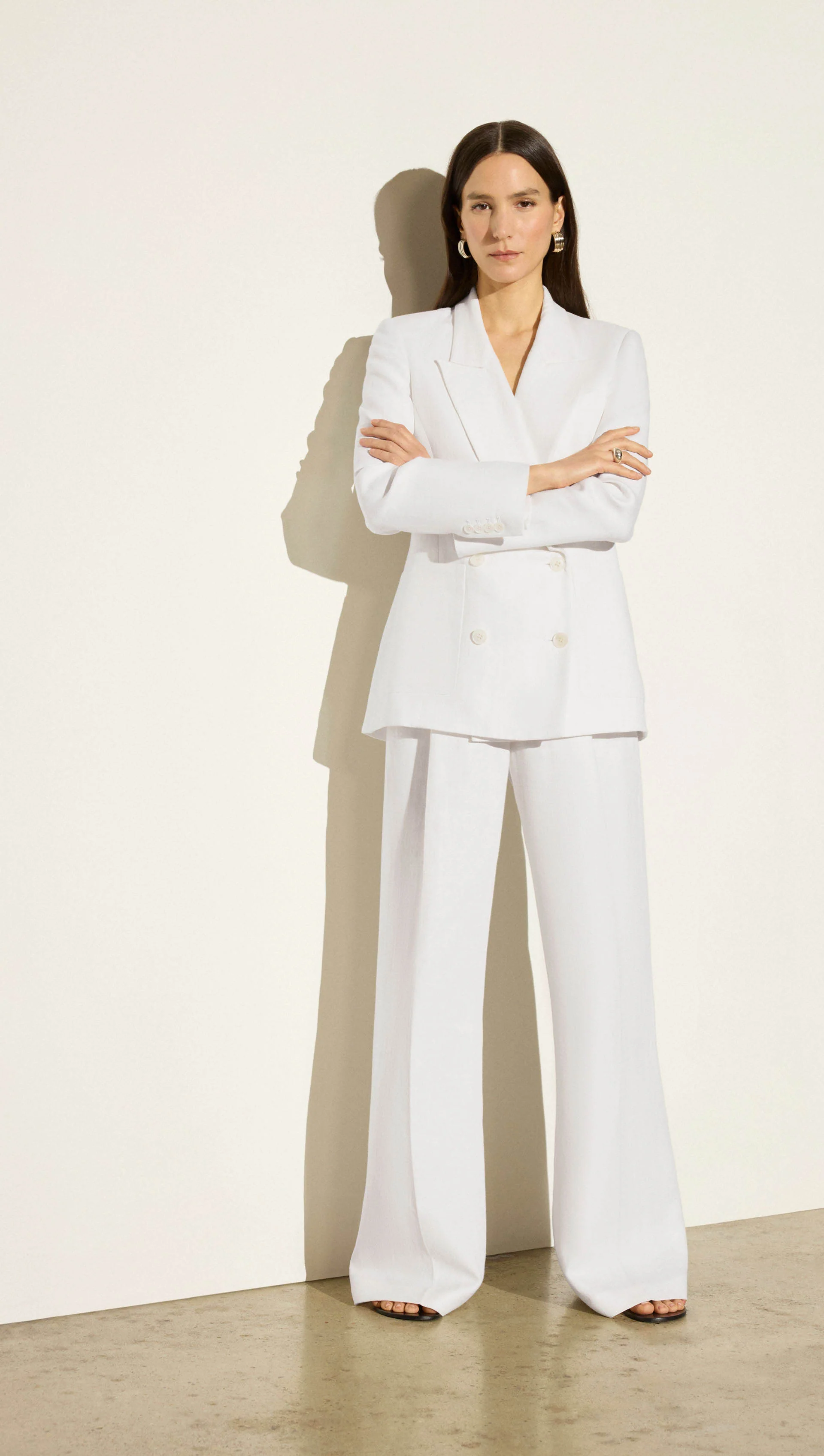 Chelsea Blazer in Viscose Linen | Ivory - Image 8