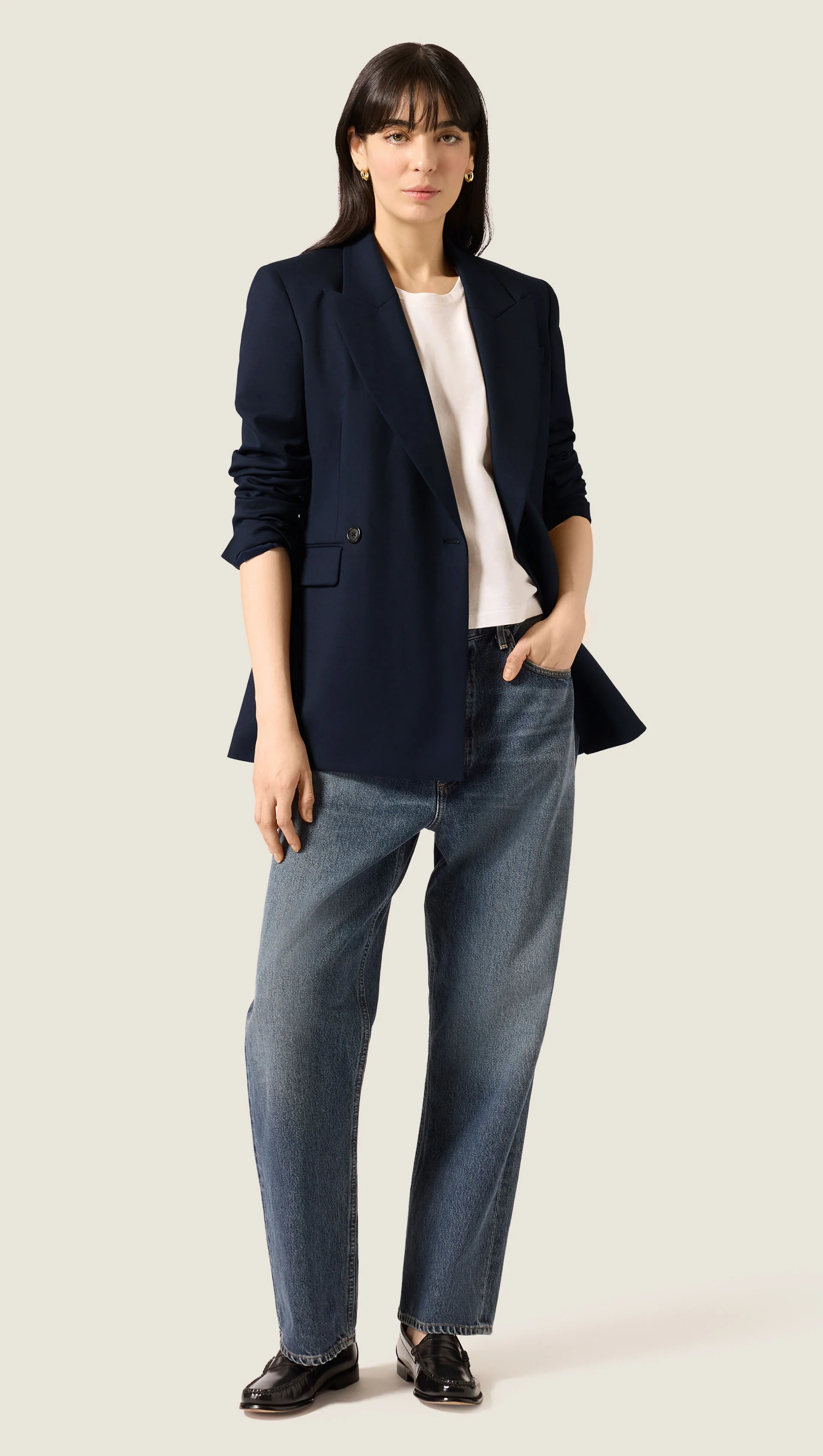 Cooper Blazer in Seasonless Wool | Midnight - Image 4