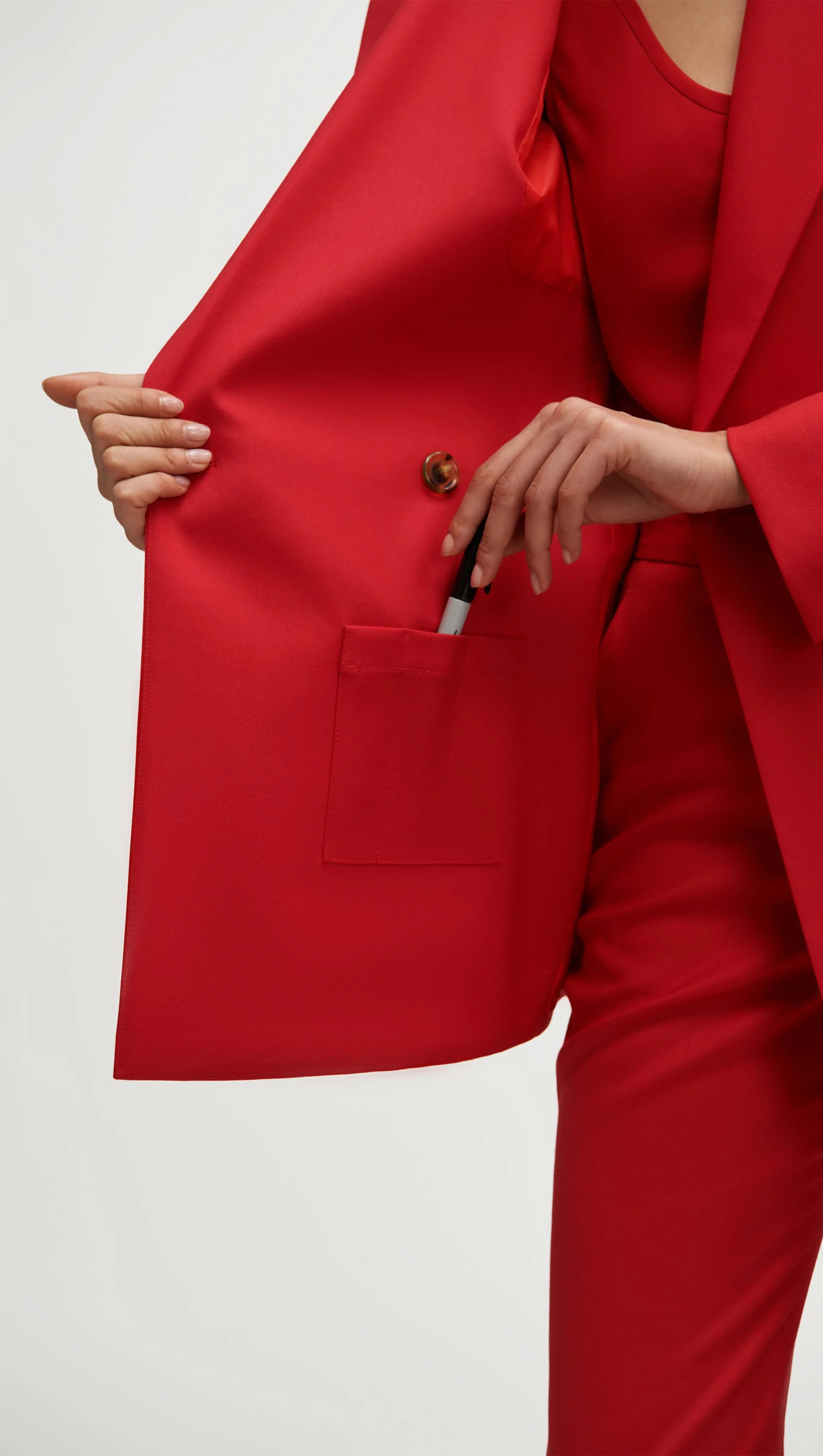 Cooper Blazer in Seasonless Wool | Tomato - Image 10