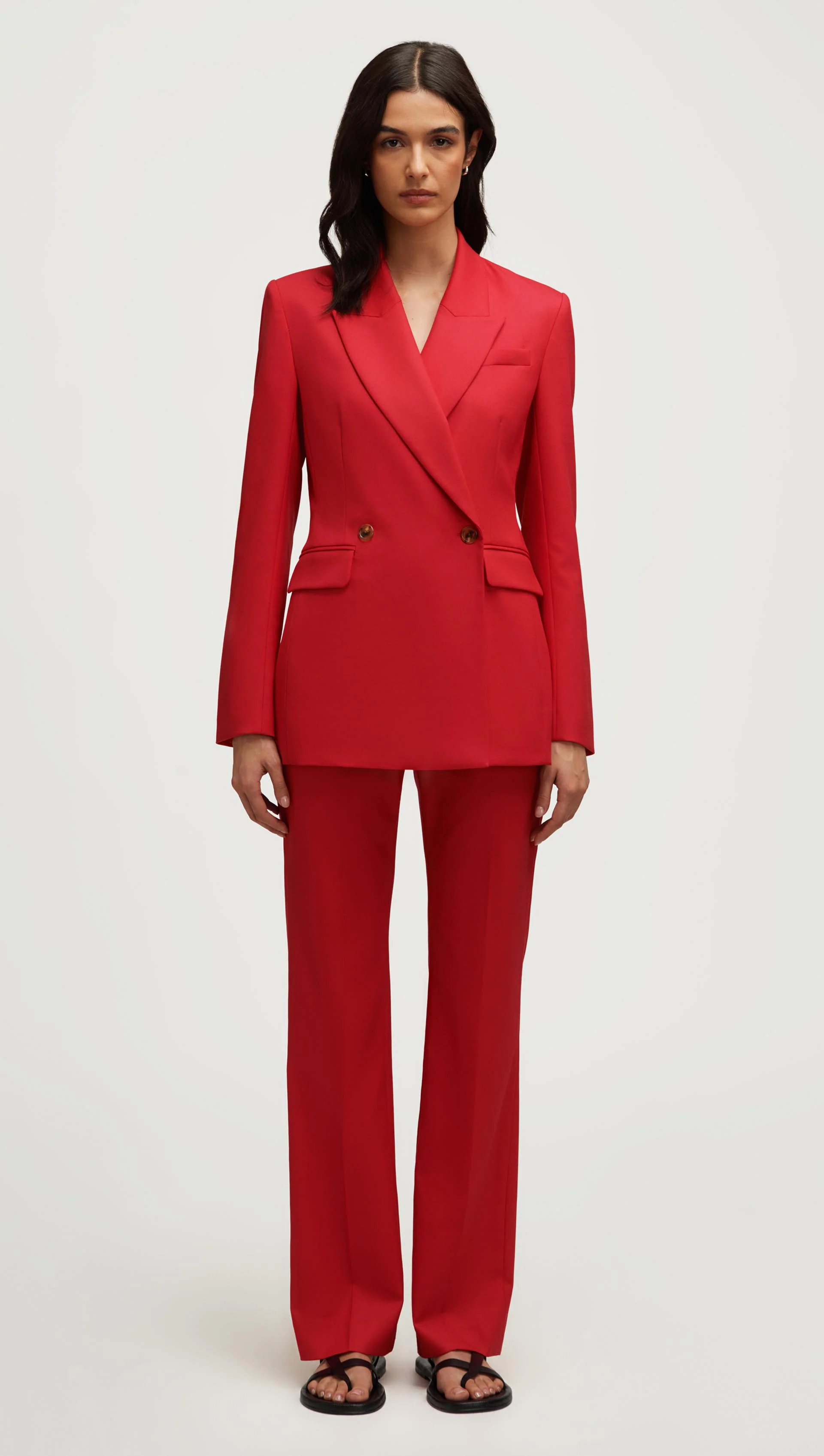 Cooper Blazer in Seasonless Wool | Tomato - Image 3