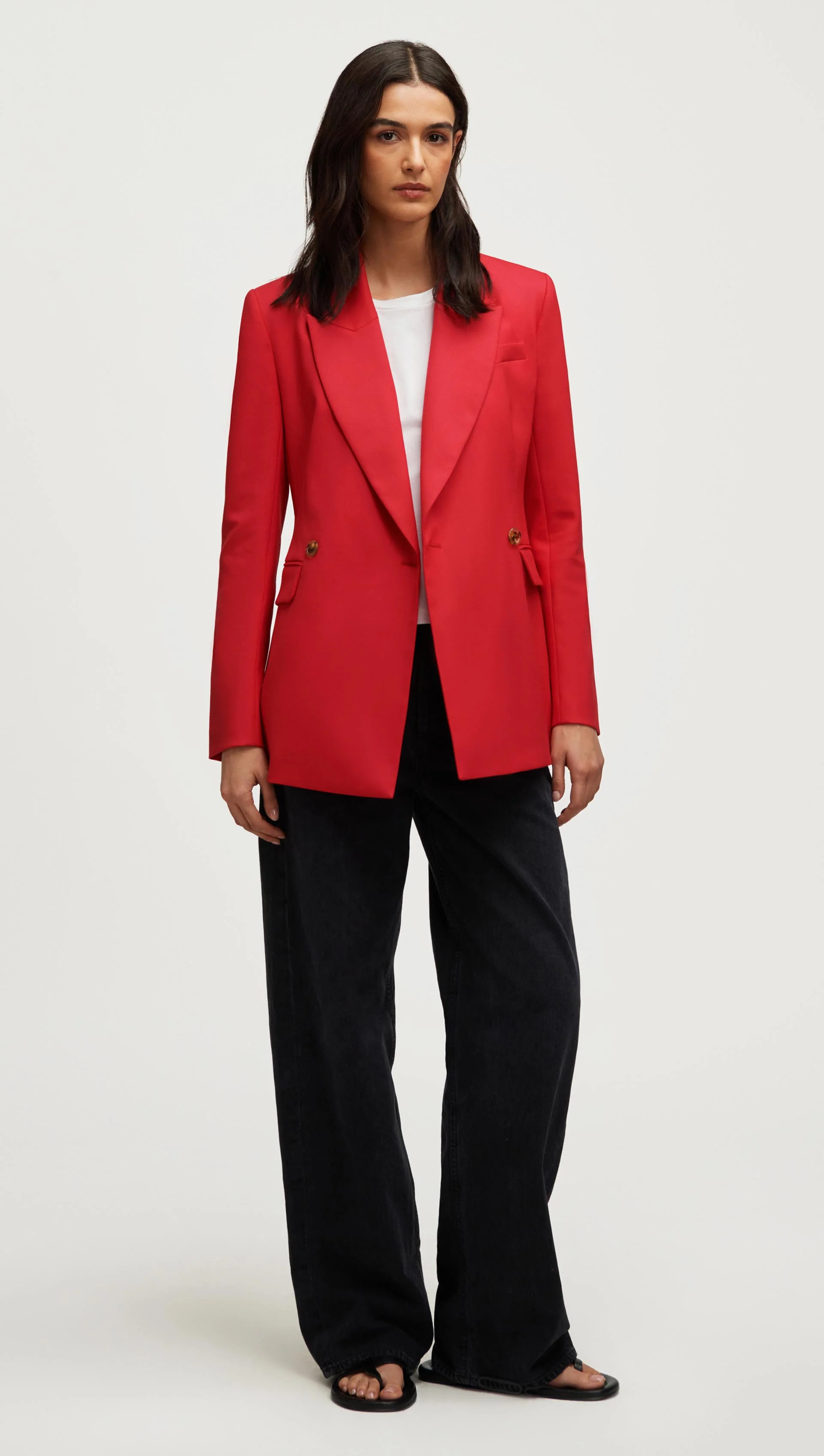Cooper Blazer in Seasonless Wool | Tomato - Image 6