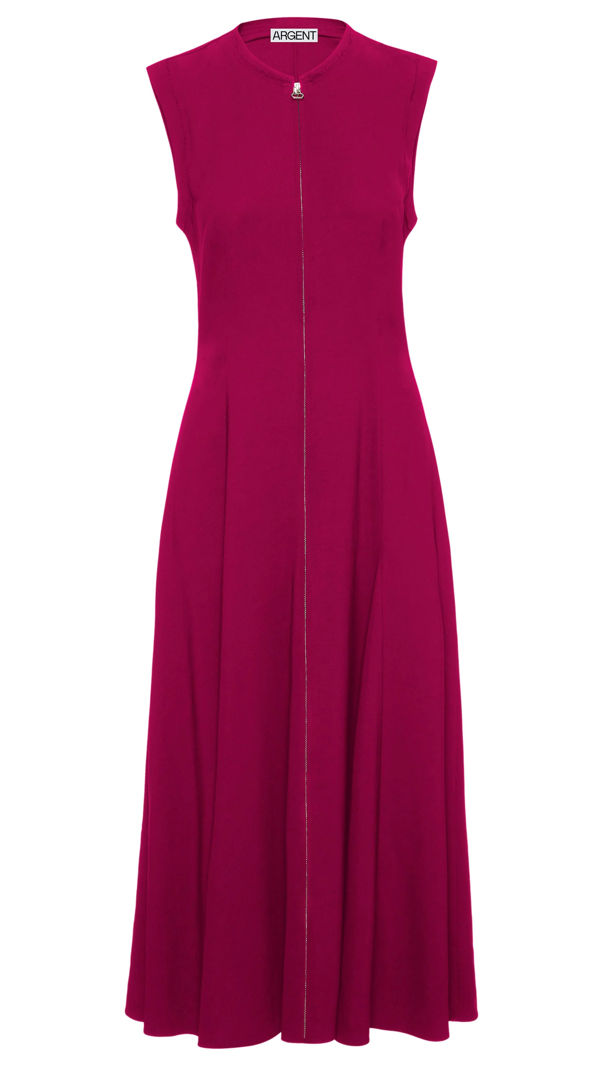 Cornelia Dress in Viscose Linen Twill | Fuchsia - Image 7