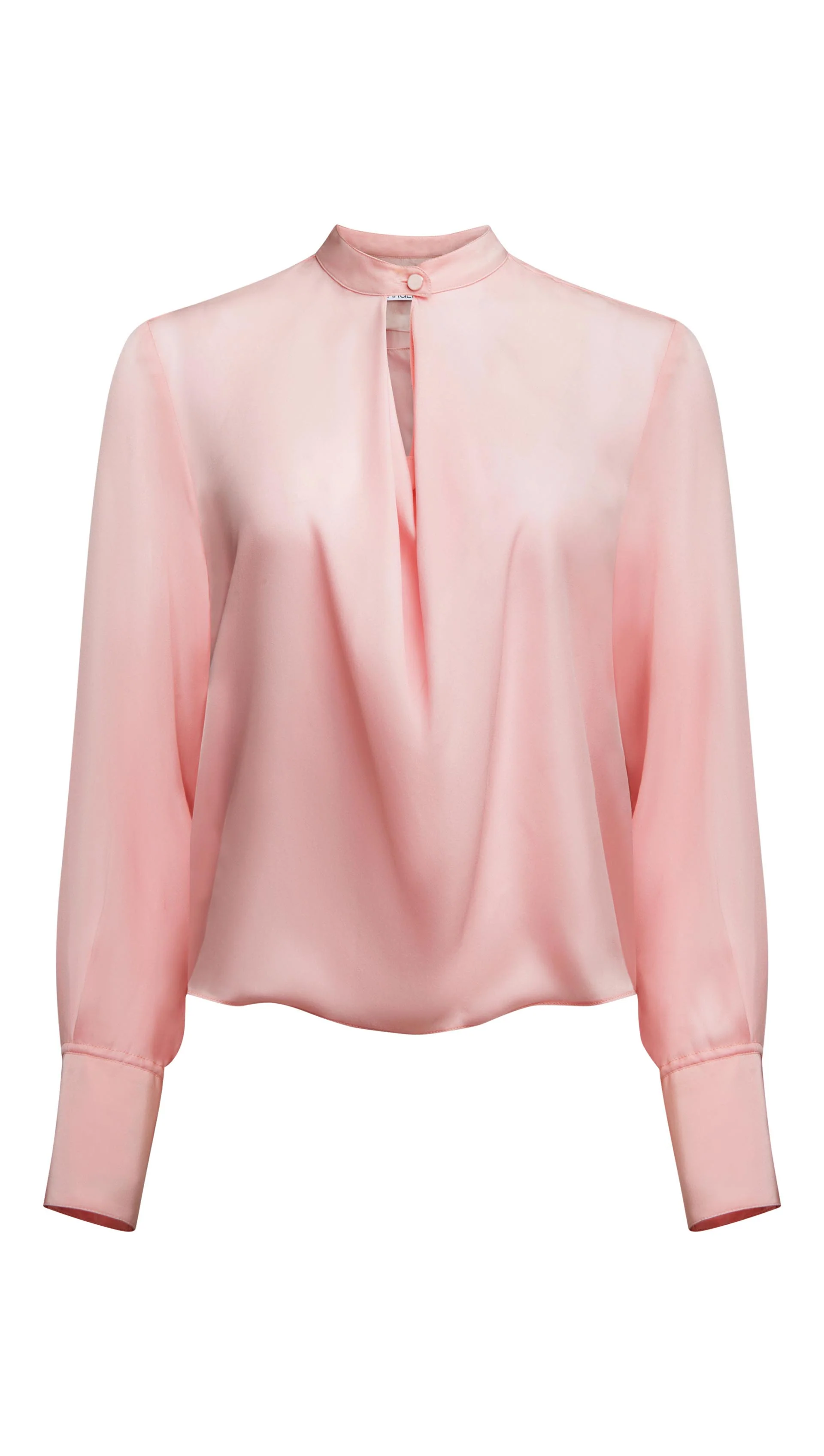 Cowl Neck Blouse in Double Georgette | Soft Pink - Image 8