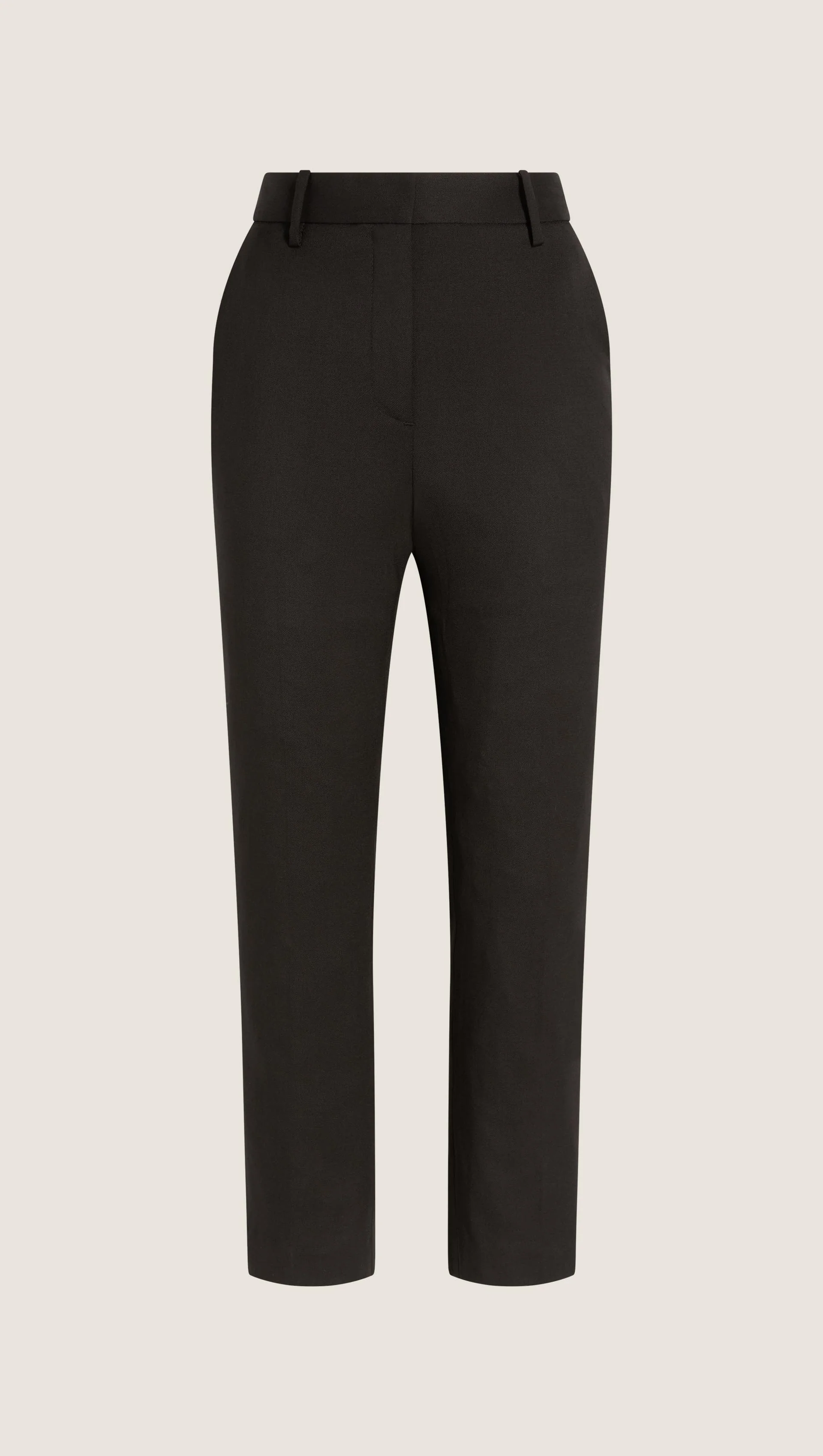 Cropped Straight Leg Trouser in Seasonless Wool | Black - Image 8