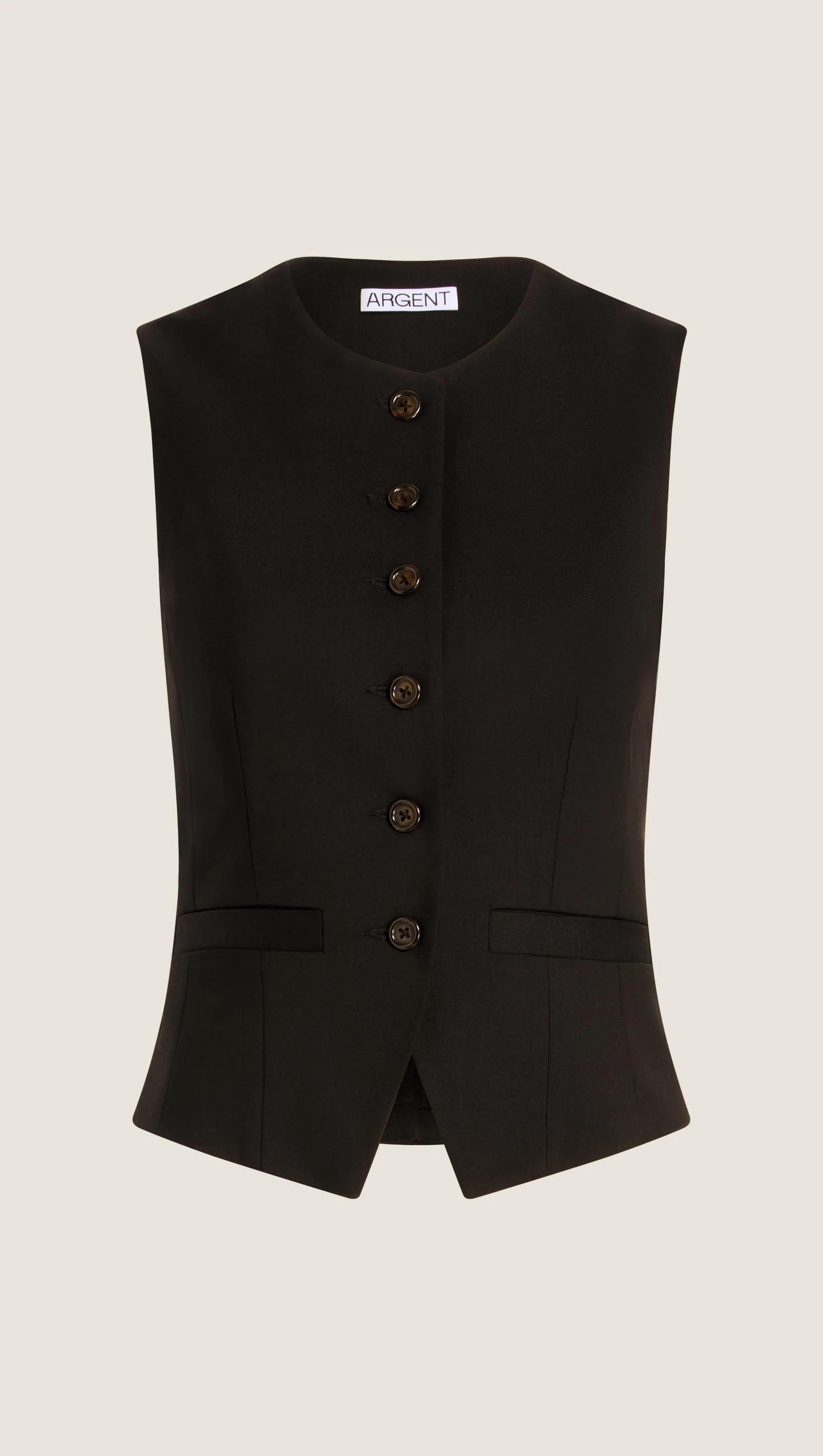 Cutaway Vest in Seasonless Wool | Black - Image 6