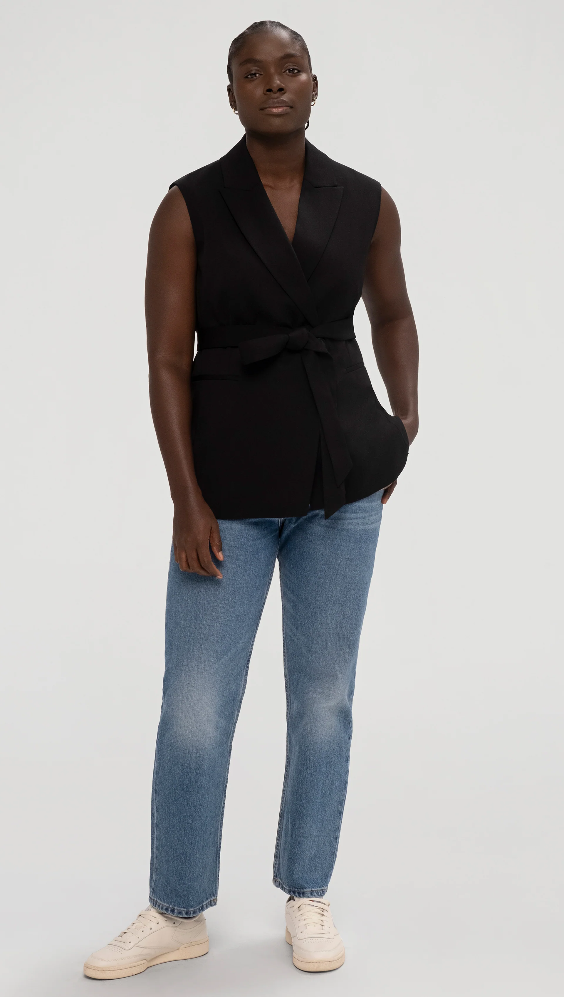 Double-Breasted Vest in Seasonless Wool | Black - Image 2