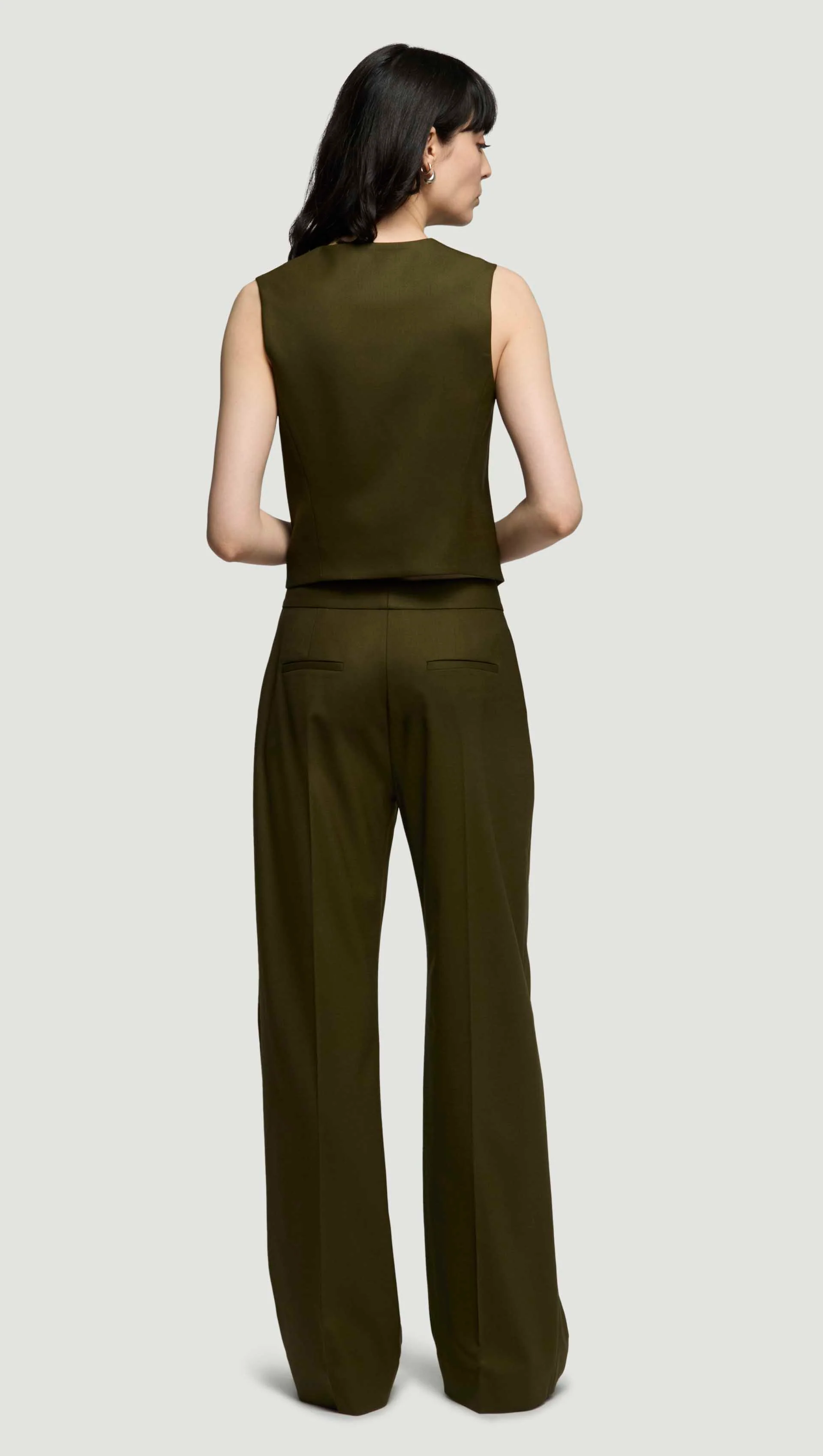 Double-Breasted Waistcoat in Seasonless Wool | Basil - Image 4