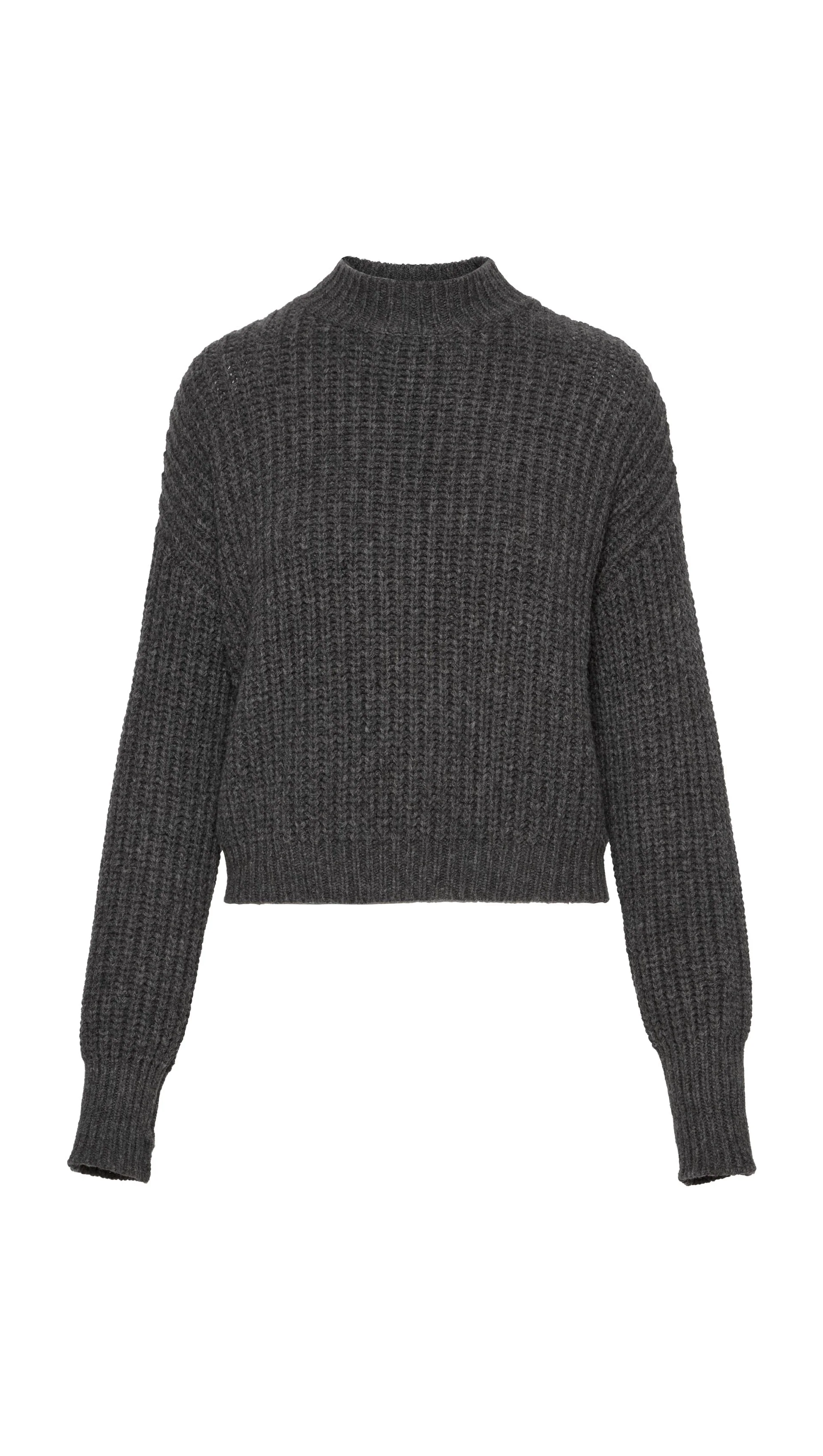 Fisherman Sweater in Wool Nylon | Grey - Image 12