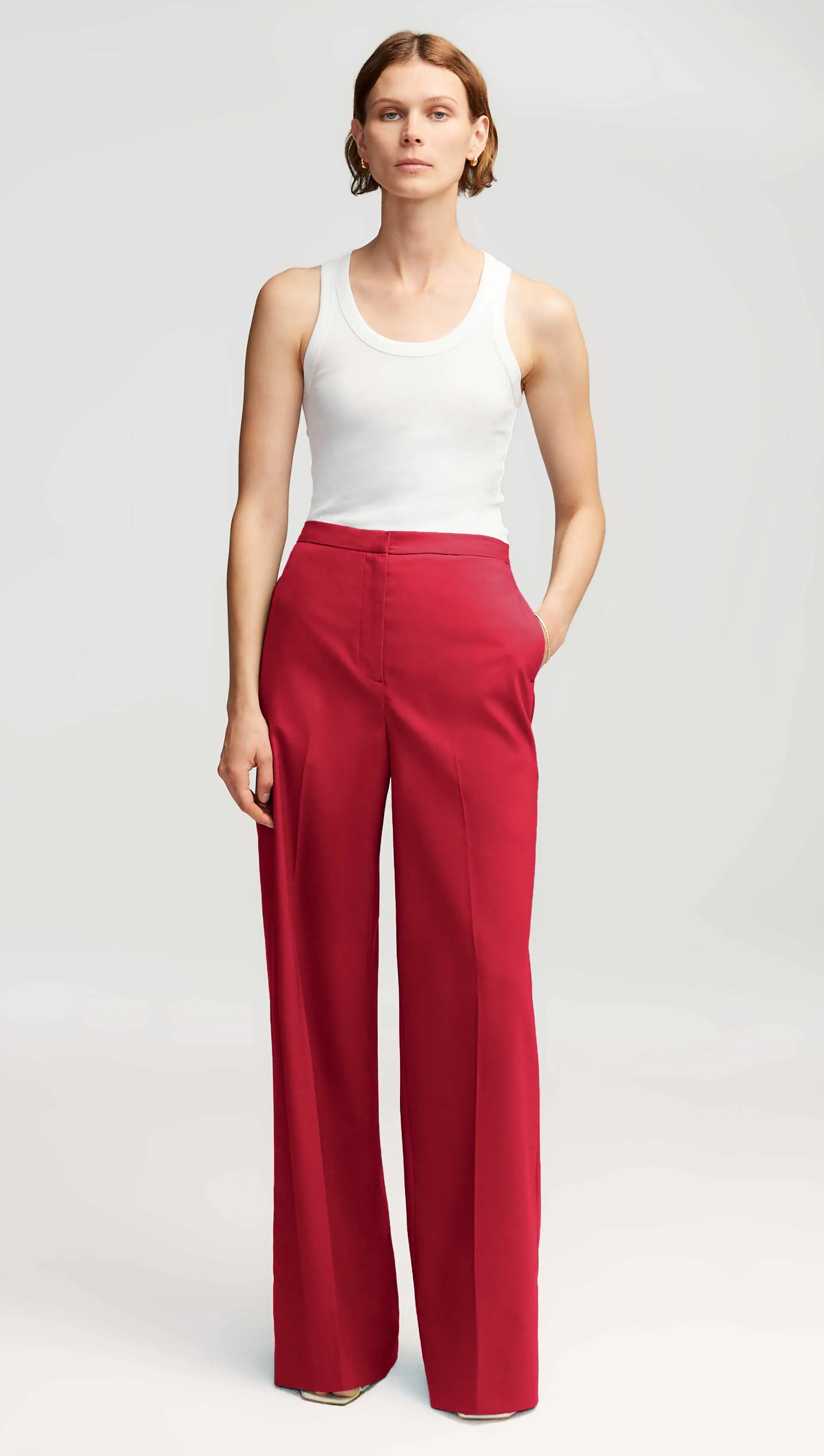 Jones Trouser in Seasonless Wool | Carmine